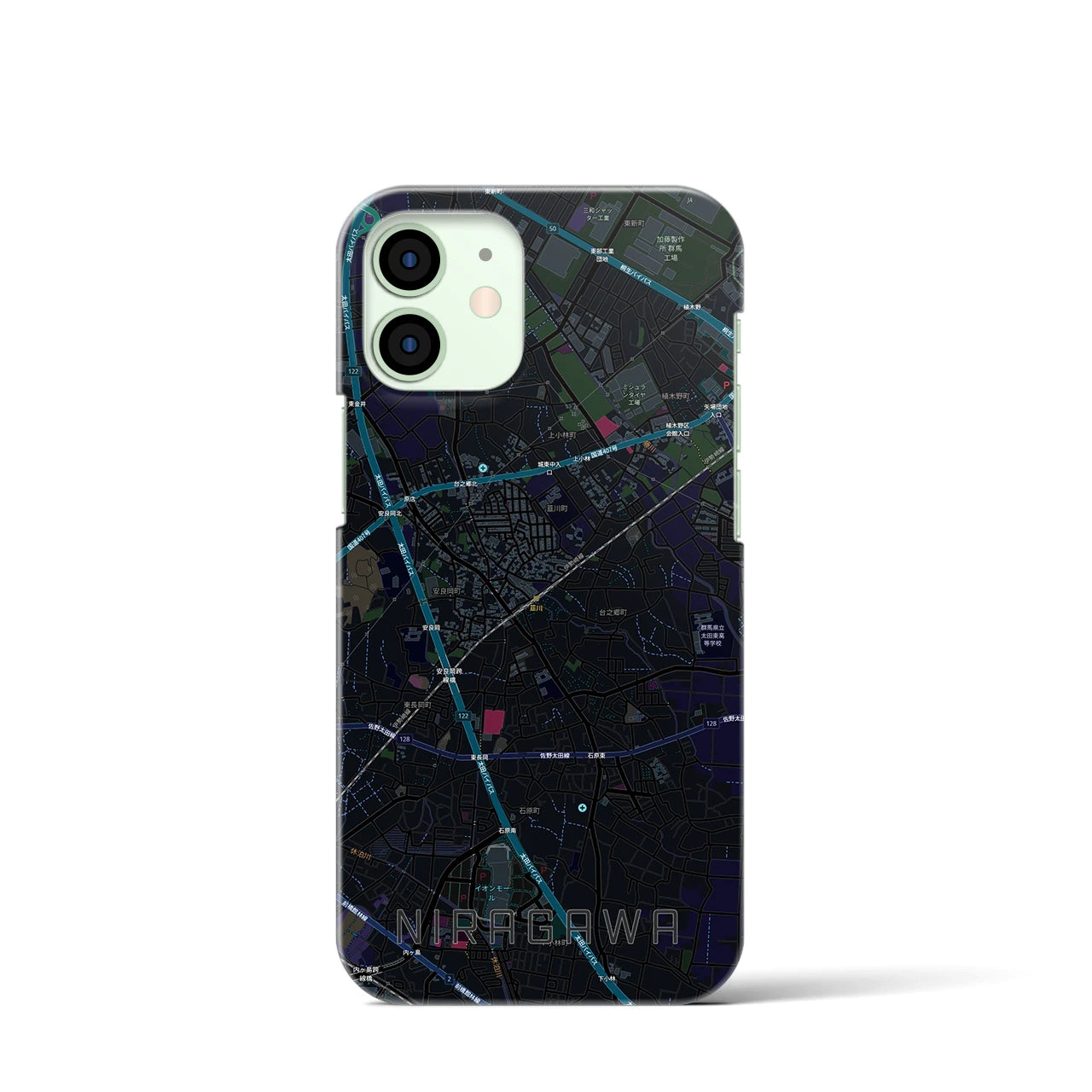【韮川(群馬県)】地図柄iPhoneケース(バックカバータイプ)