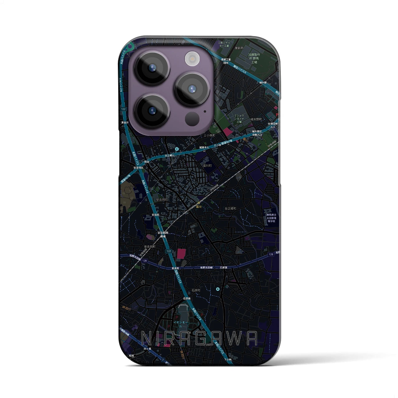 【韮川(群馬県)】地図柄iPhoneケース(バックカバータイプ)