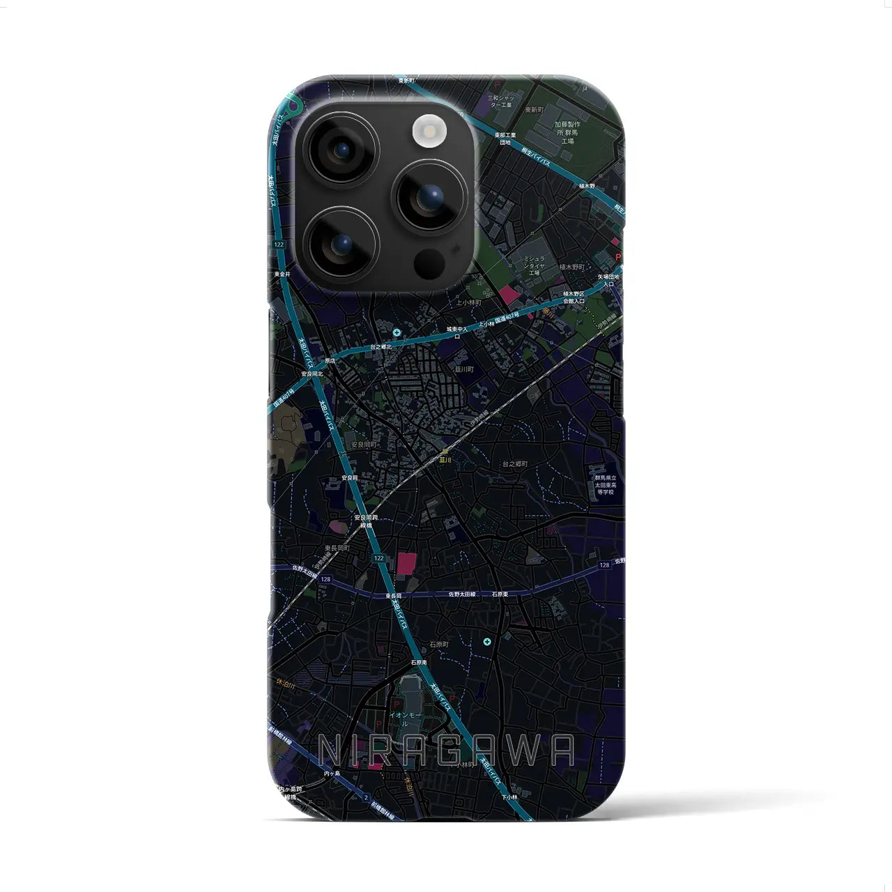 【韮川(群馬県)】地図柄iPhoneケース(バックカバータイプ)