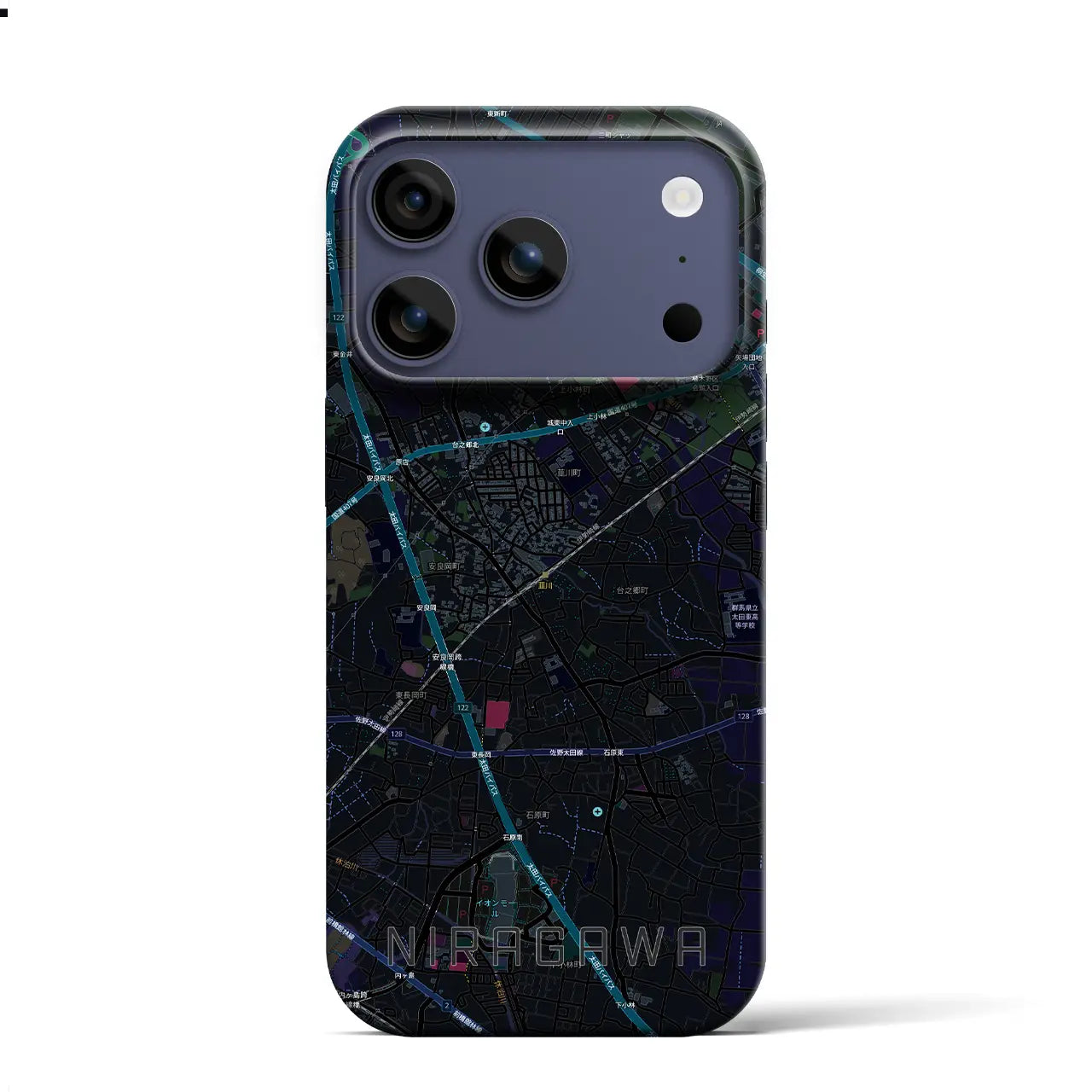 【韮川(群馬県)】地図柄iPhoneケース(バックカバータイプ)