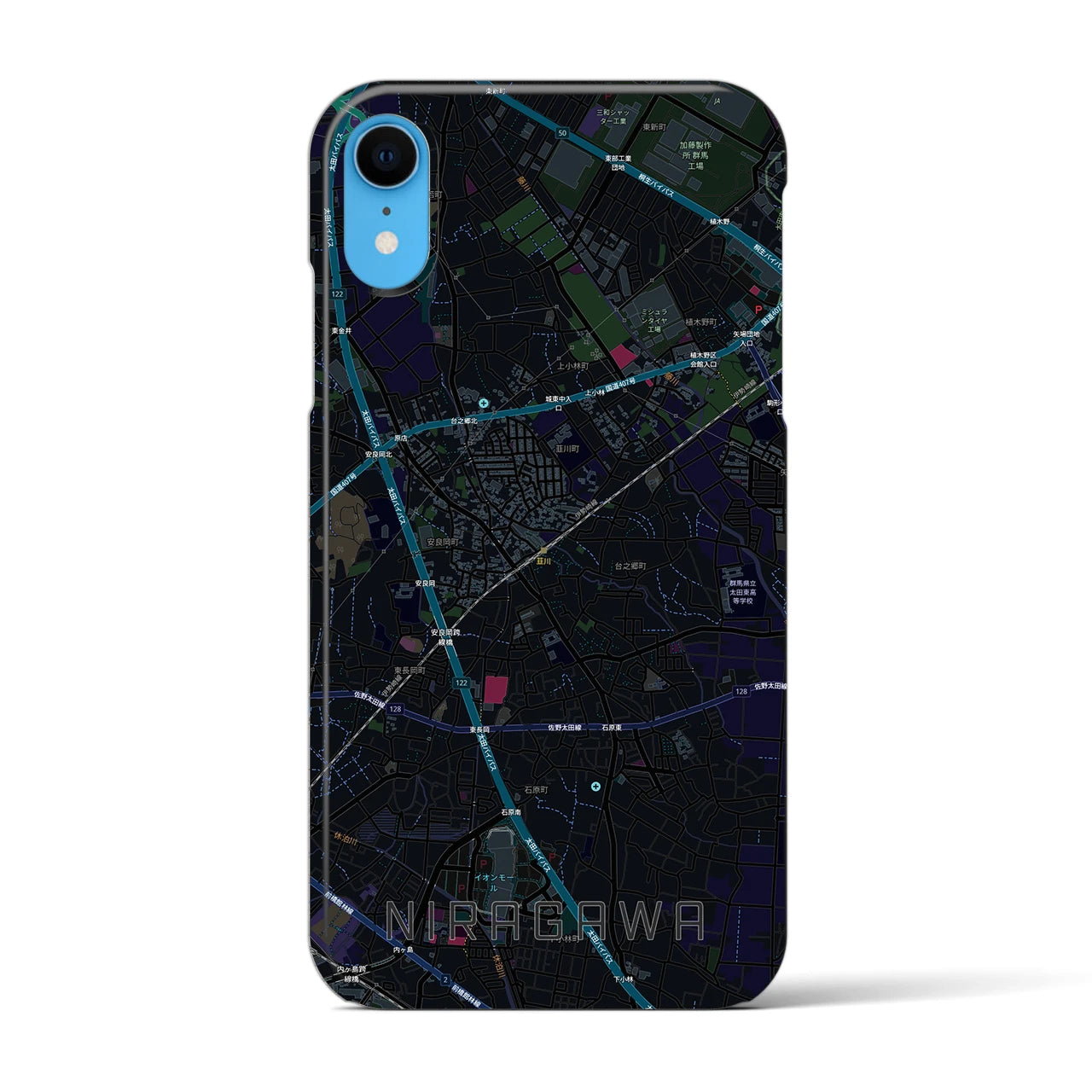 【韮川(群馬県)】地図柄iPhoneケース(バックカバータイプ)