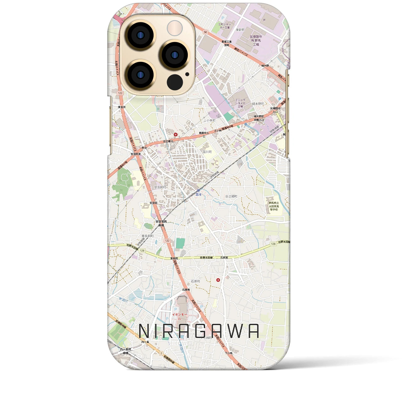 【韮川(群馬県)】地図柄iPhoneケース(バックカバータイプ)