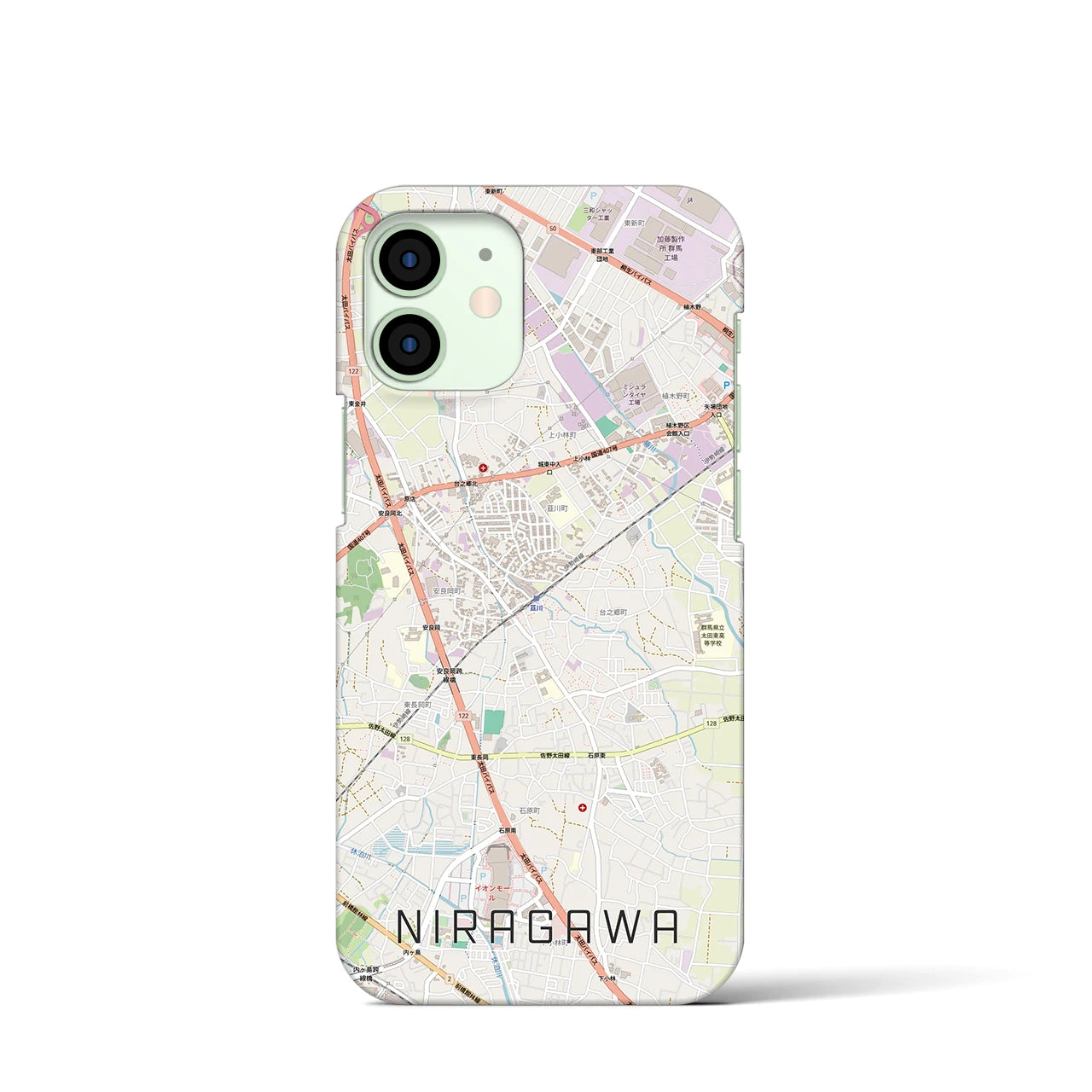 【韮川(群馬県)】地図柄iPhoneケース(バックカバータイプ)