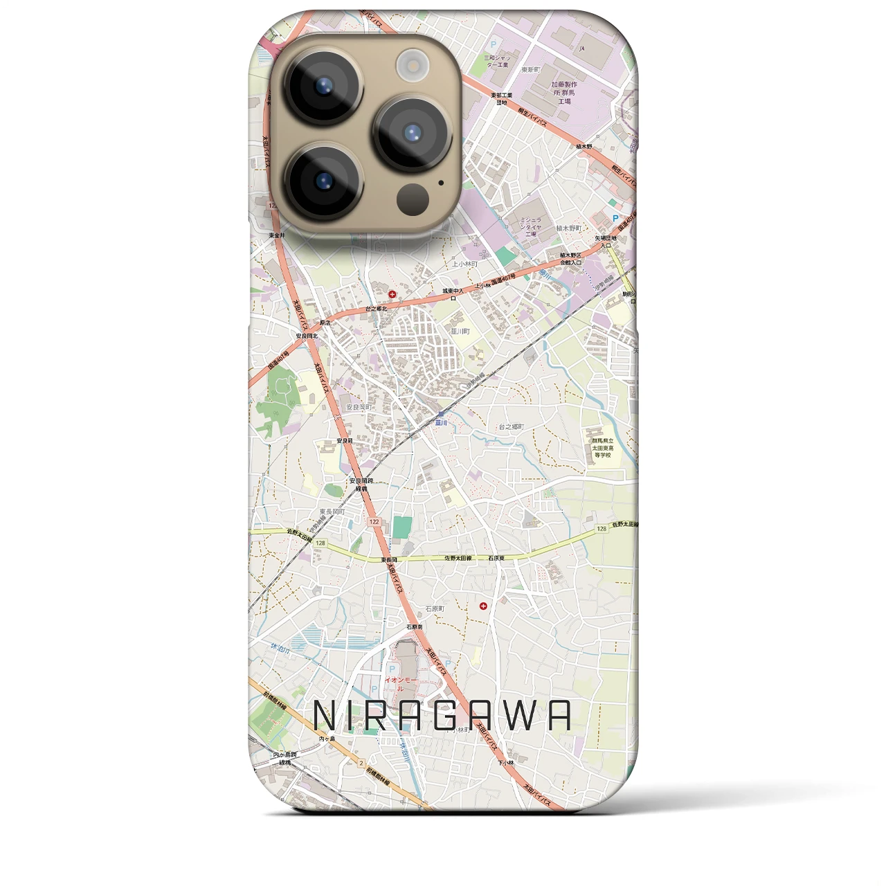 【韮川(群馬県)】地図柄iPhoneケース(バックカバータイプ)