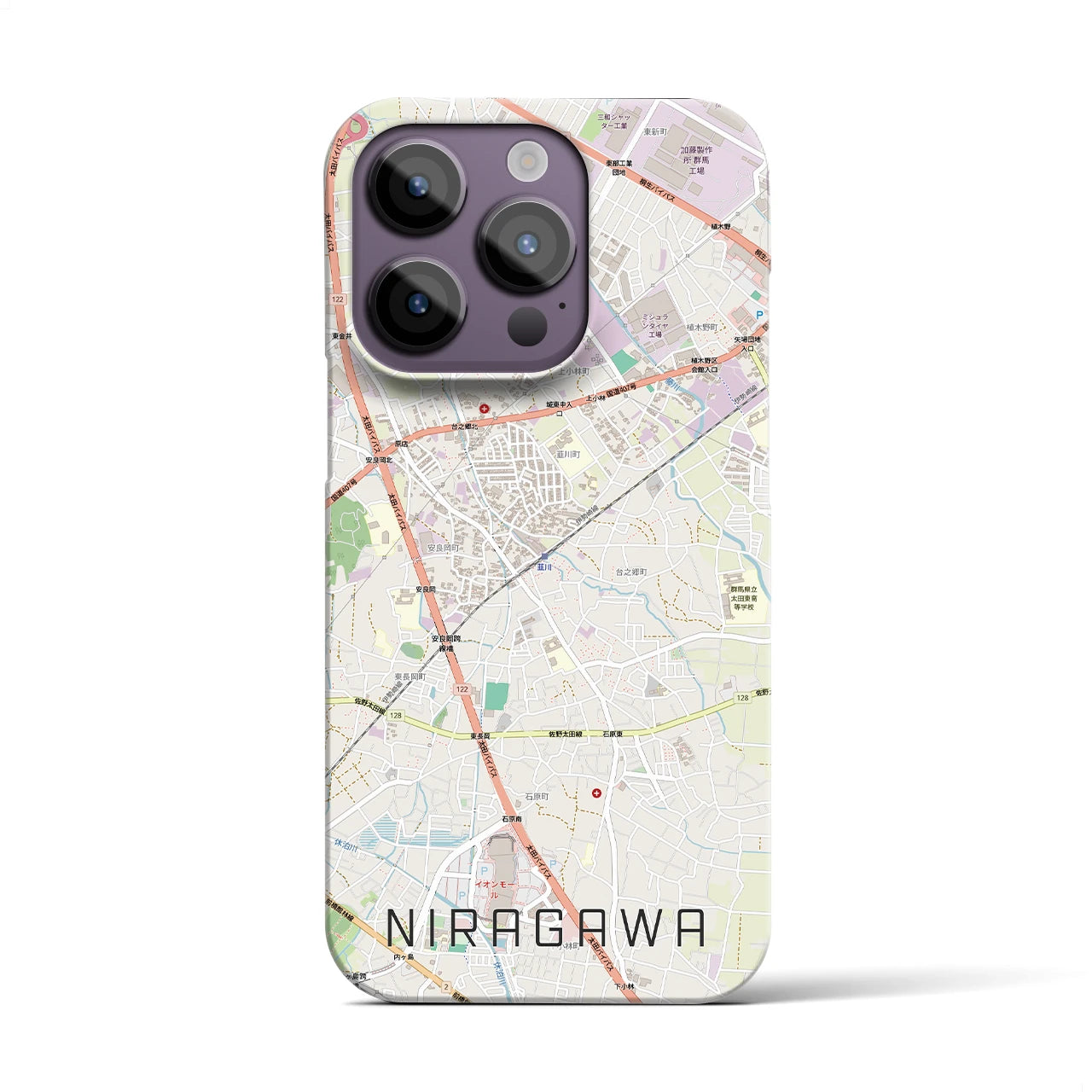 【韮川(群馬県)】地図柄iPhoneケース(バックカバータイプ)