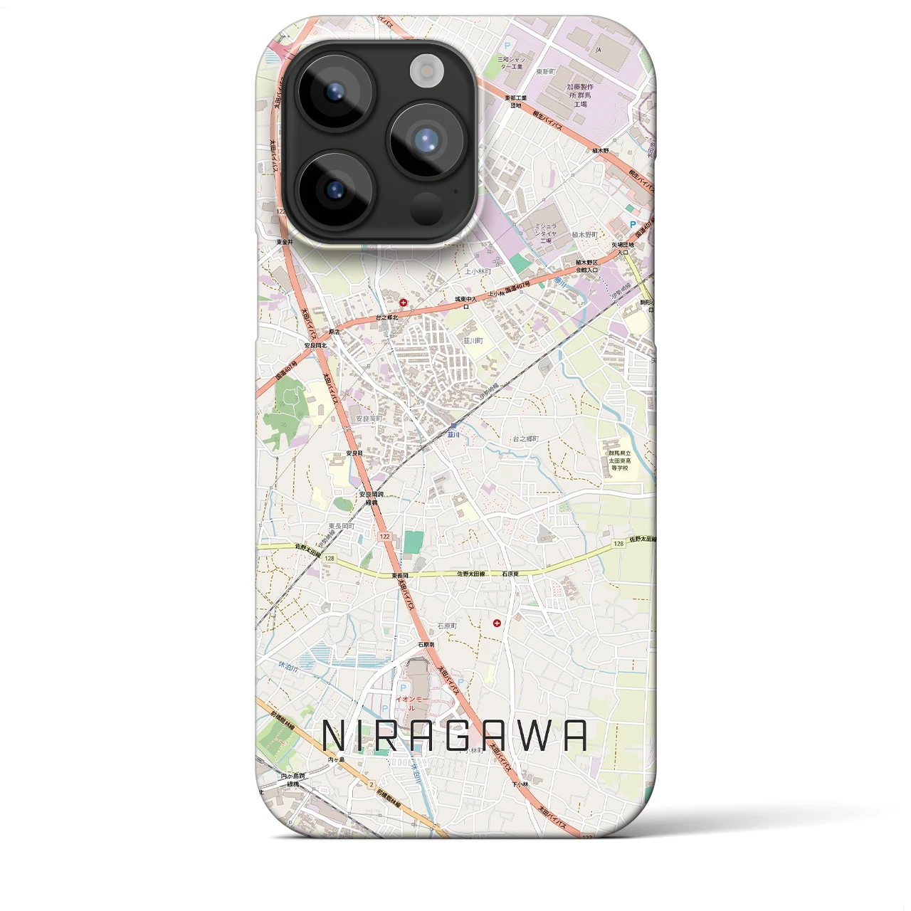【韮川(群馬県)】地図柄iPhoneケース(バックカバータイプ)