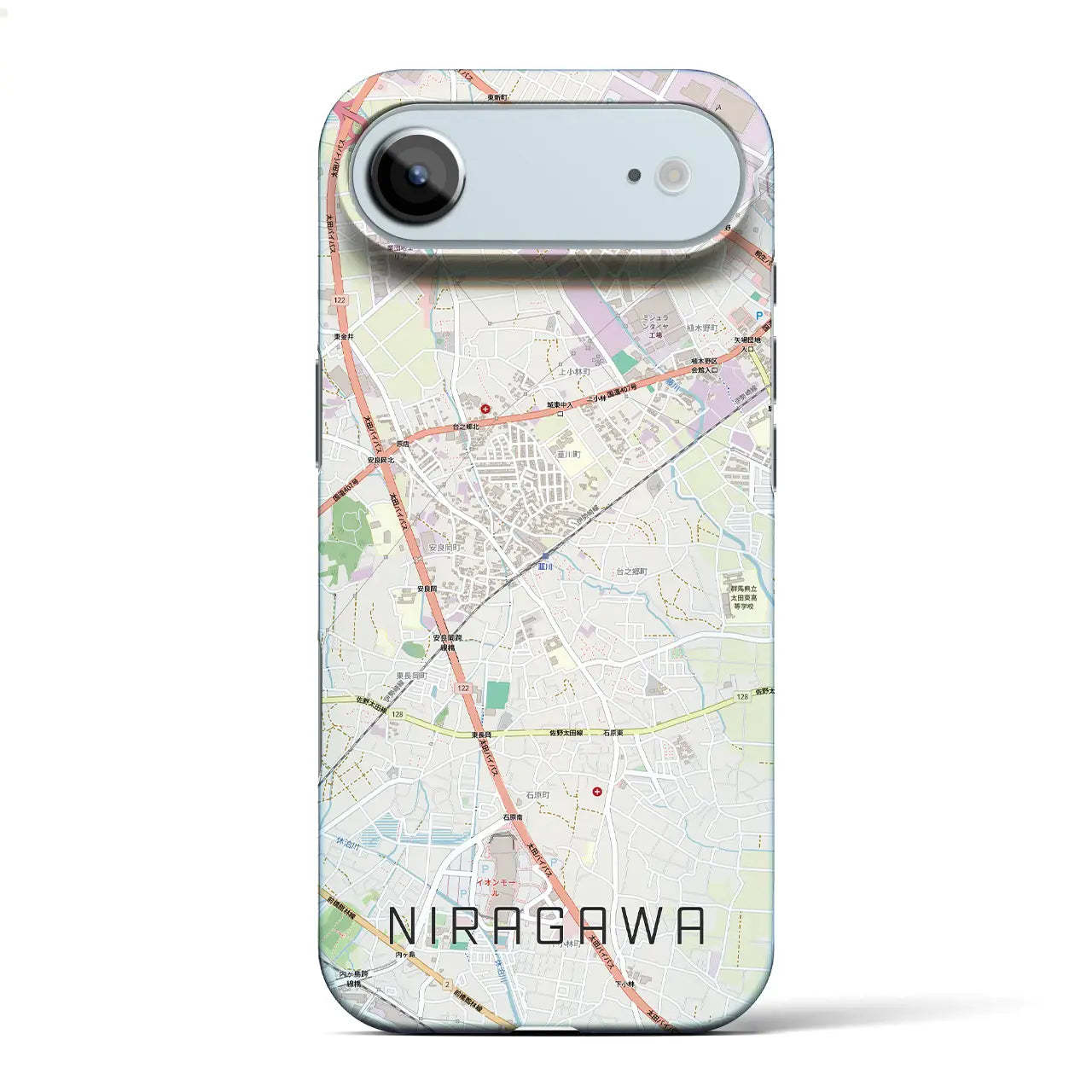 【韮川(群馬県)】地図柄iPhoneケース(バックカバータイプ)