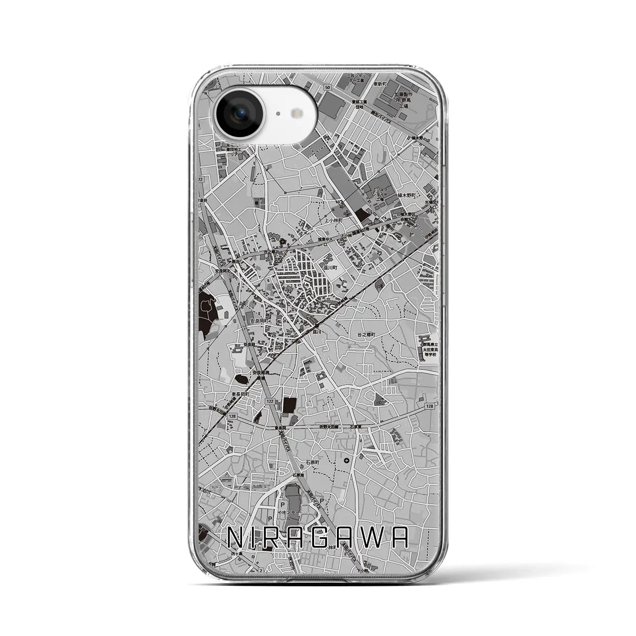 【韮川(群馬県)】地図柄iPhoneケース(クリアタイプ)