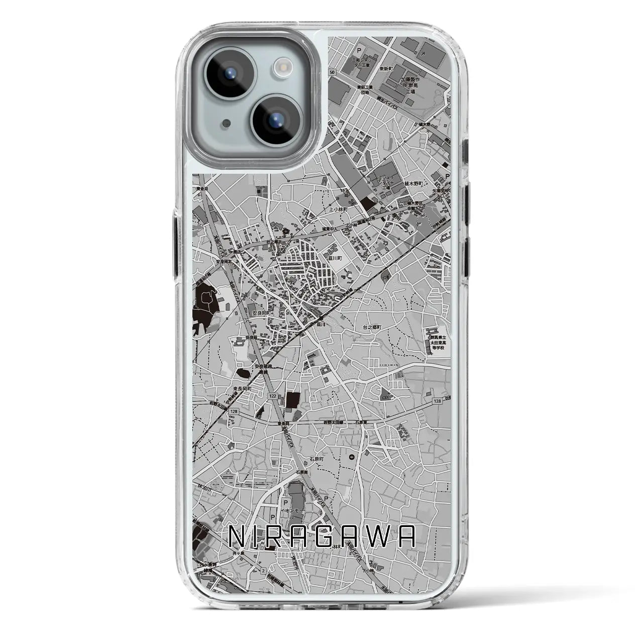 【韮川(群馬県)】地図柄iPhoneケース(MagSafeタイプ)