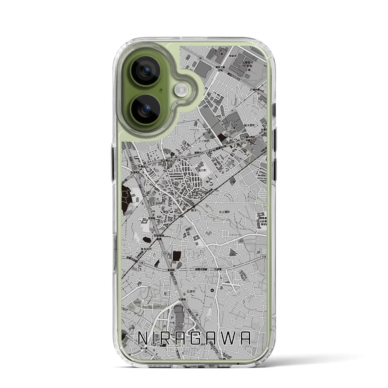 【韮川(群馬県)】地図柄iPhoneケース(MagSafeタイプ)