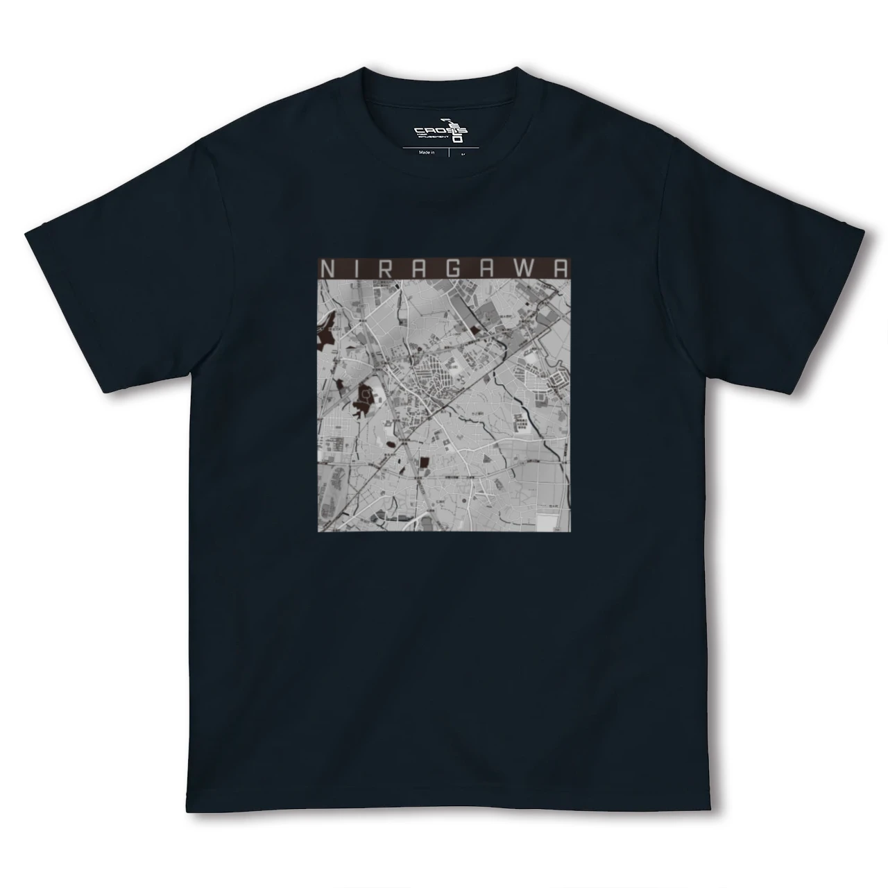 【韮川(群馬県)】地図柄ヘビーウェイトTシャツ