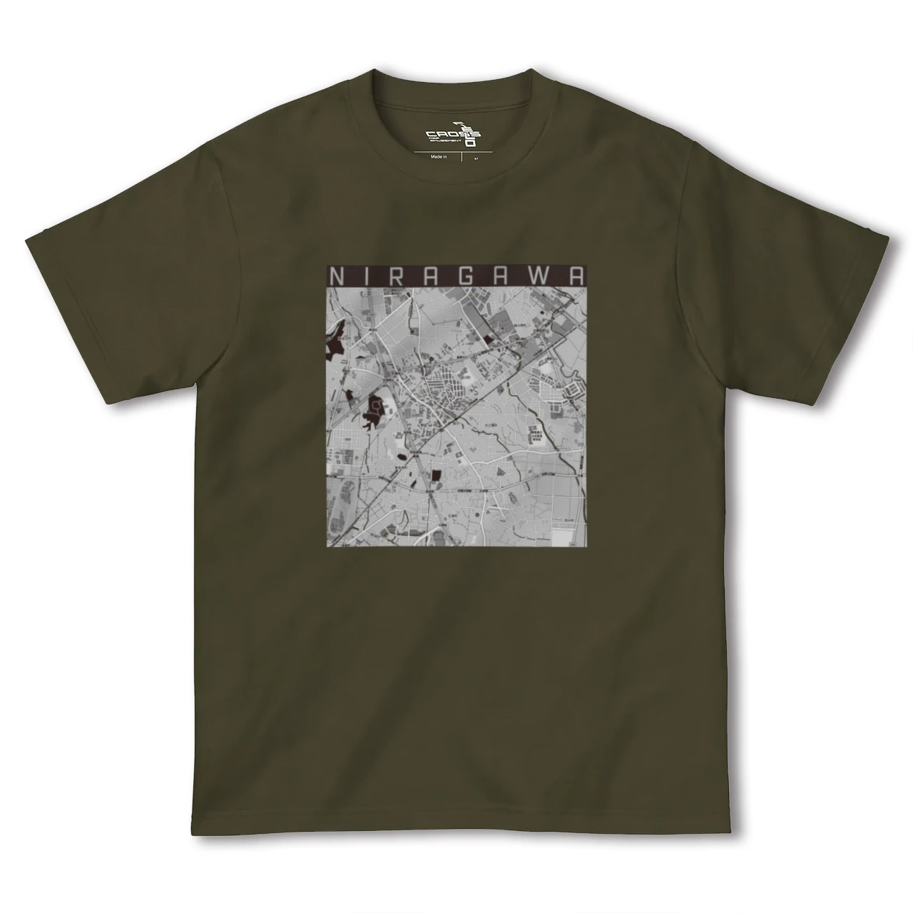 【韮川(群馬県)】地図柄ヘビーウェイトTシャツ