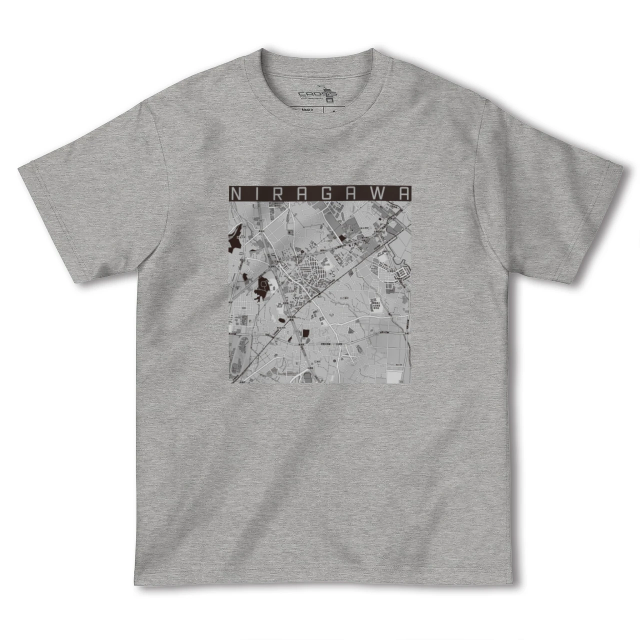 【韮川(群馬県)】地図柄ヘビーウェイトTシャツ