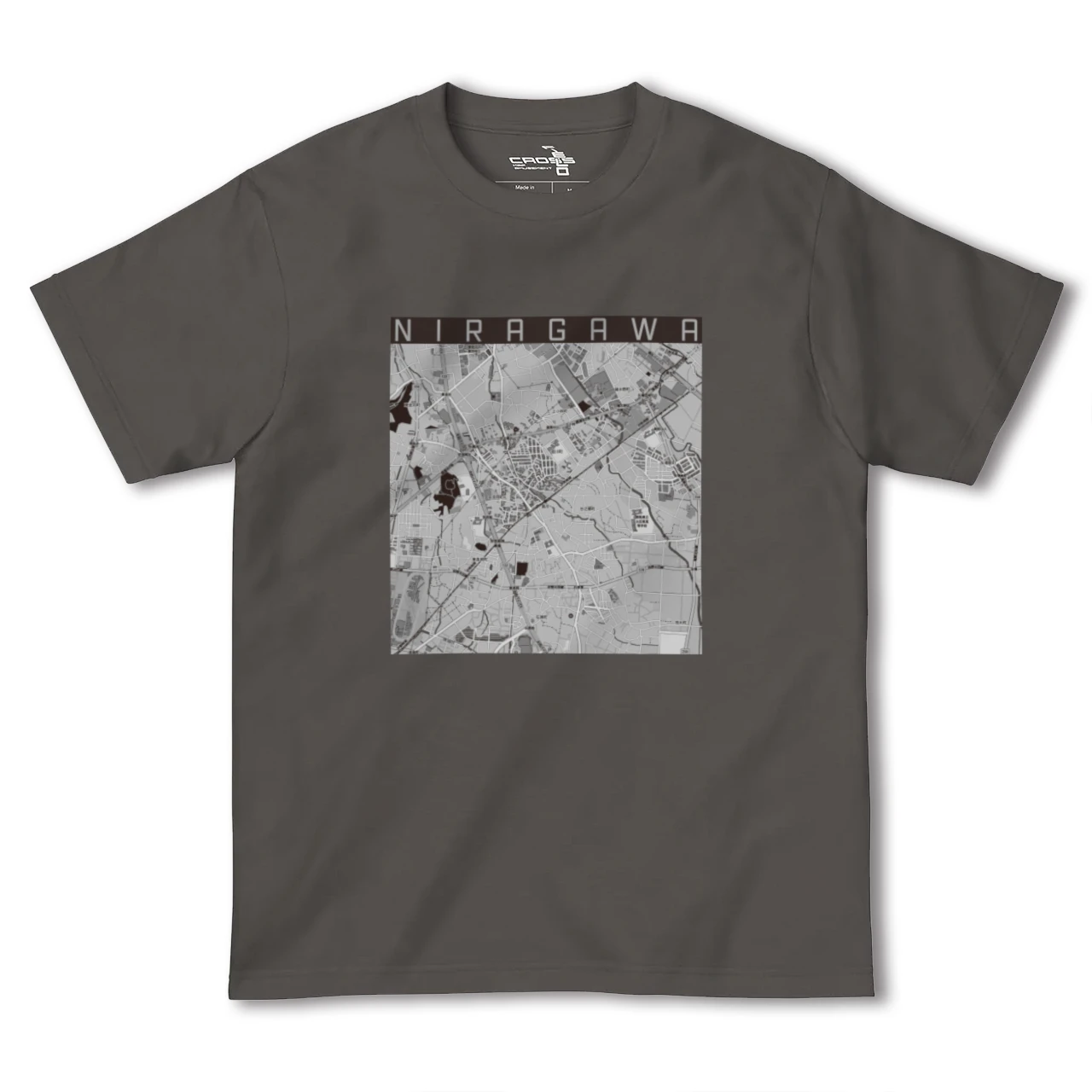【韮川(群馬県)】地図柄ヘビーウェイトTシャツ