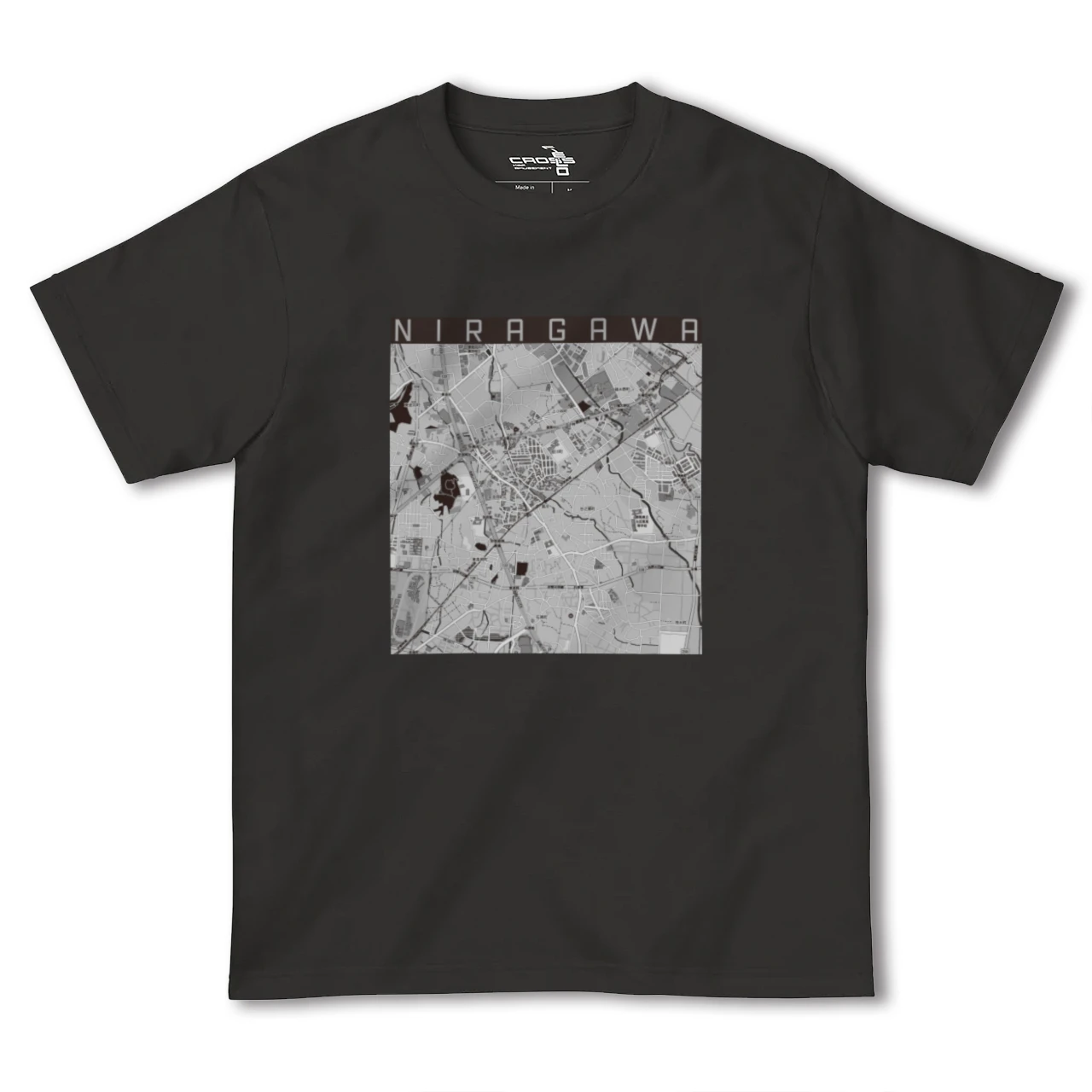 【韮川(群馬県)】地図柄ヘビーウェイトTシャツ