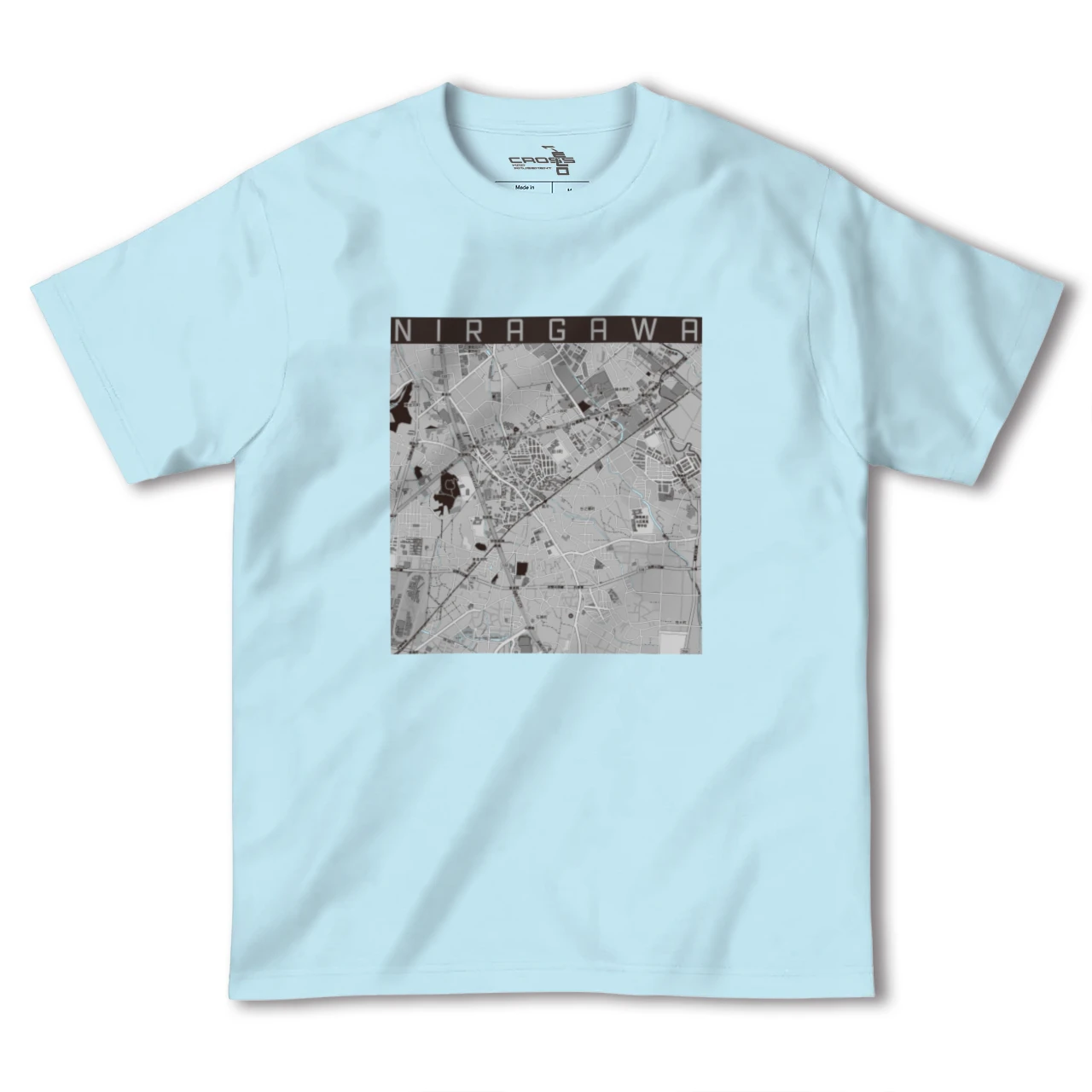 【韮川(群馬県)】地図柄ヘビーウェイトTシャツ