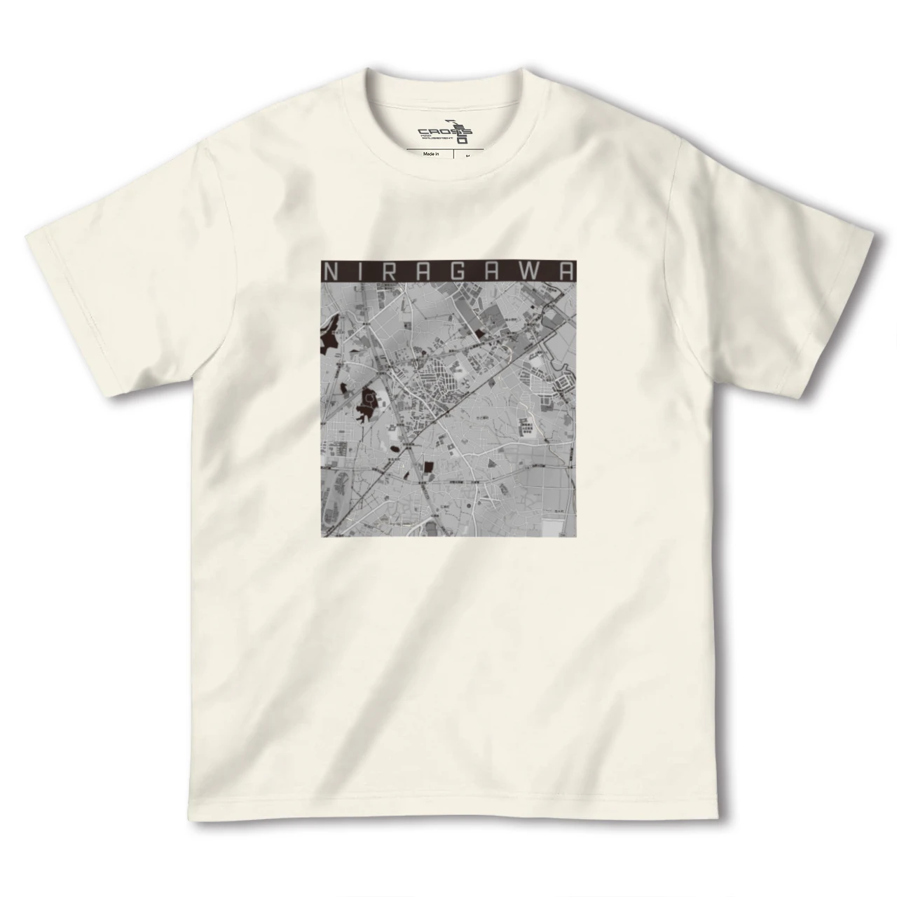 【韮川(群馬県)】地図柄ヘビーウェイトTシャツ
