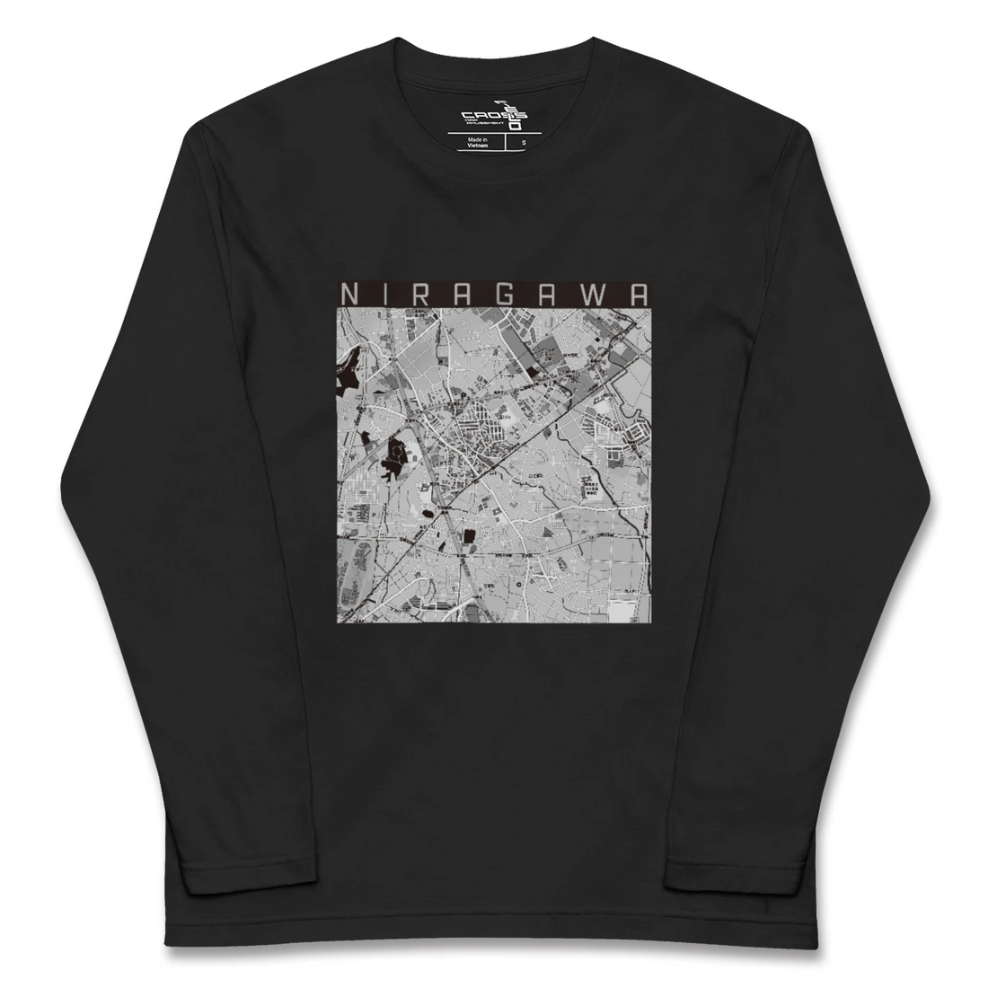 【韮川(群馬県)】地図柄ロングスリーブTシャツ