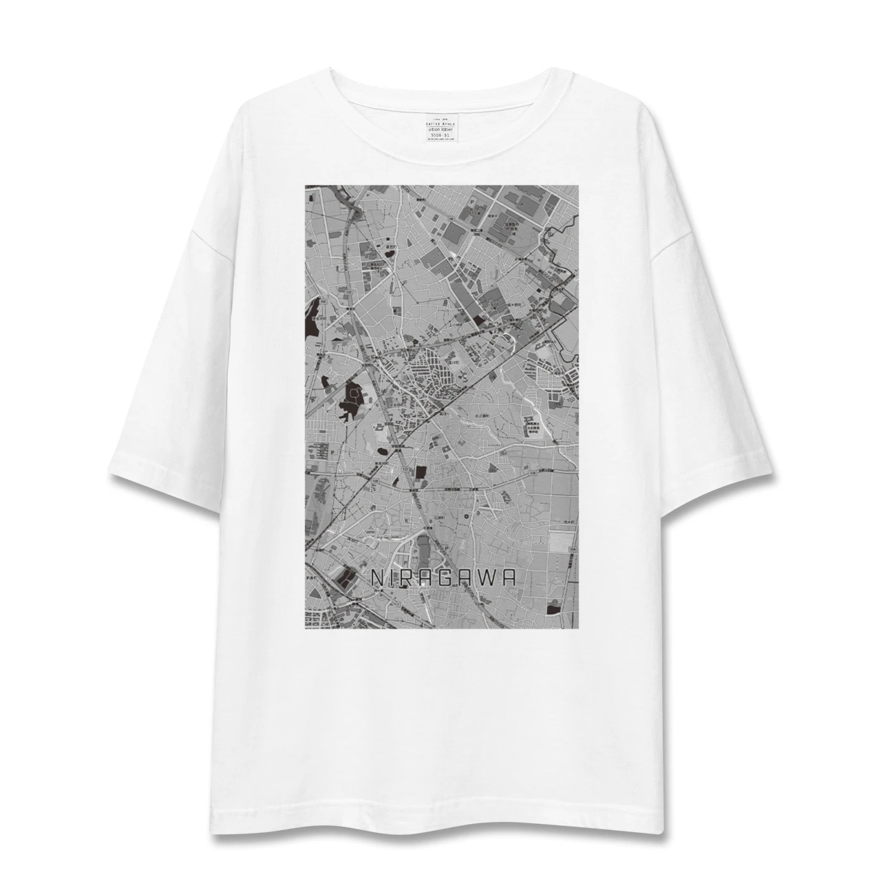 【韮川(群馬県)】地図柄ビッグシルエットTシャツ