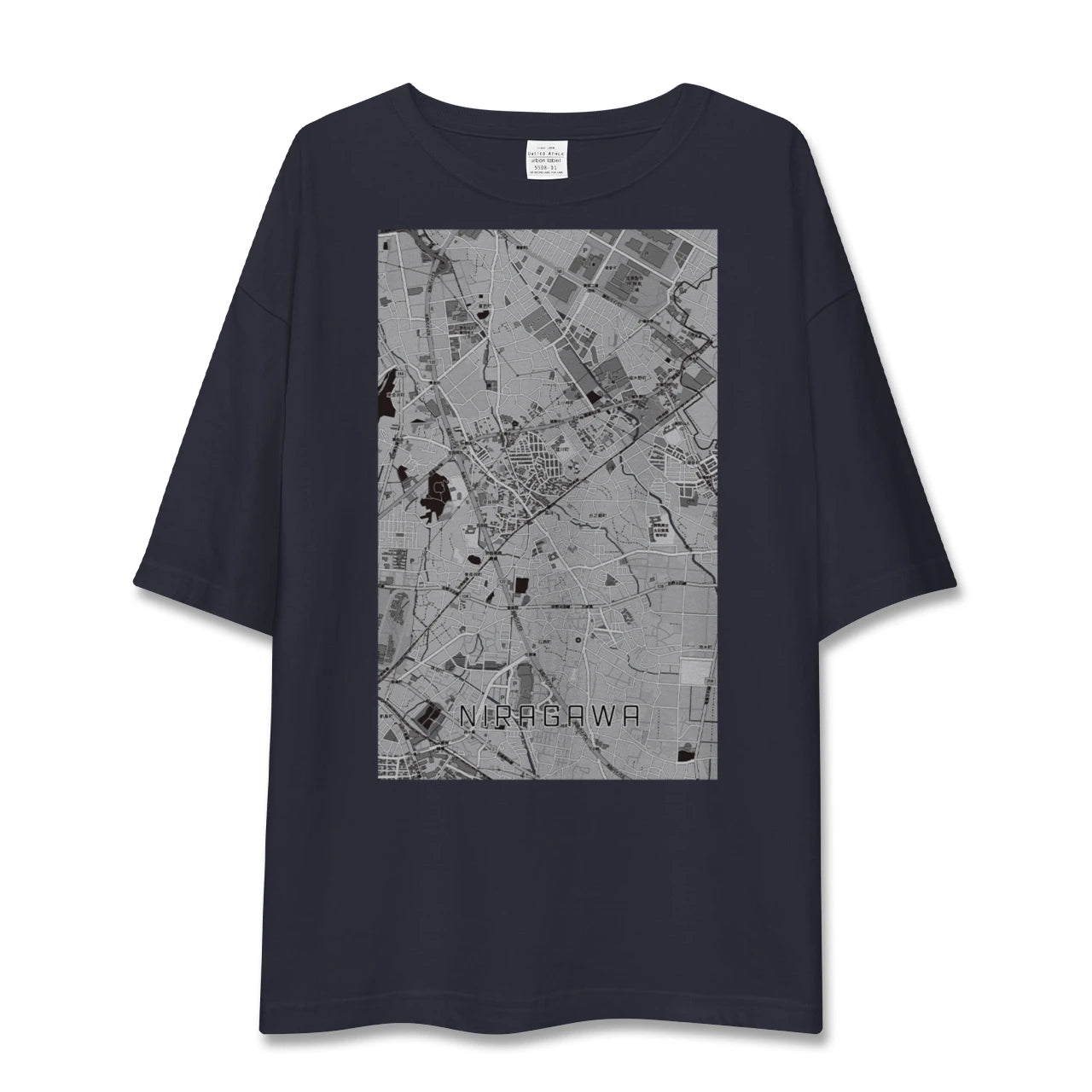 【韮川(群馬県)】地図柄ビッグシルエットTシャツ