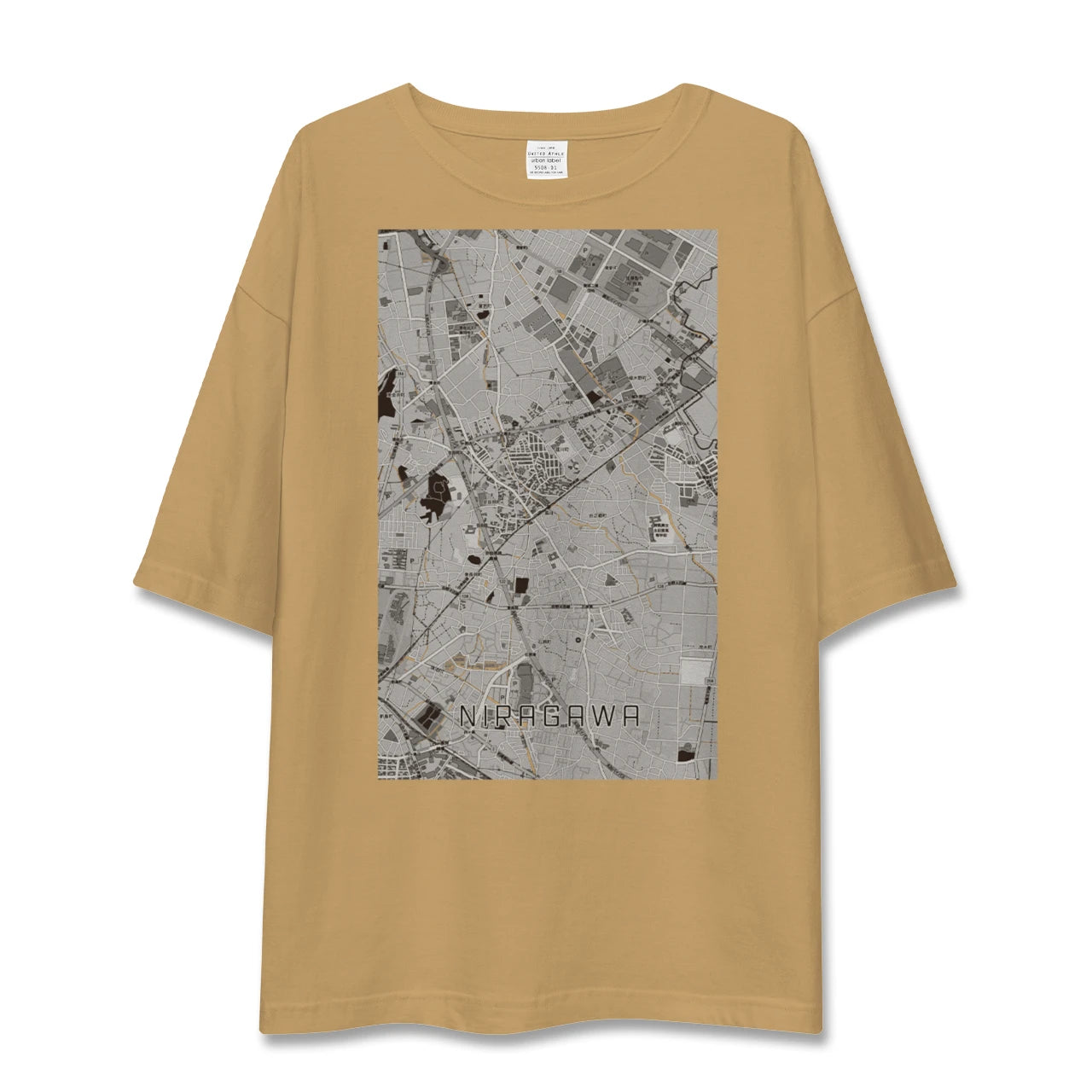 【韮川(群馬県)】地図柄ビッグシルエットTシャツ