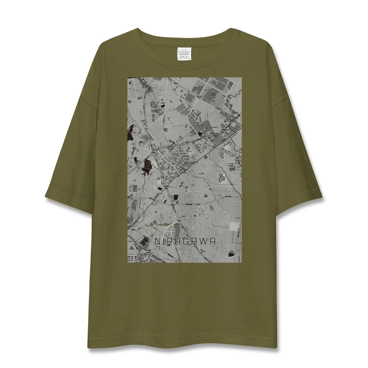 【韮川(群馬県)】地図柄ビッグシルエットTシャツ