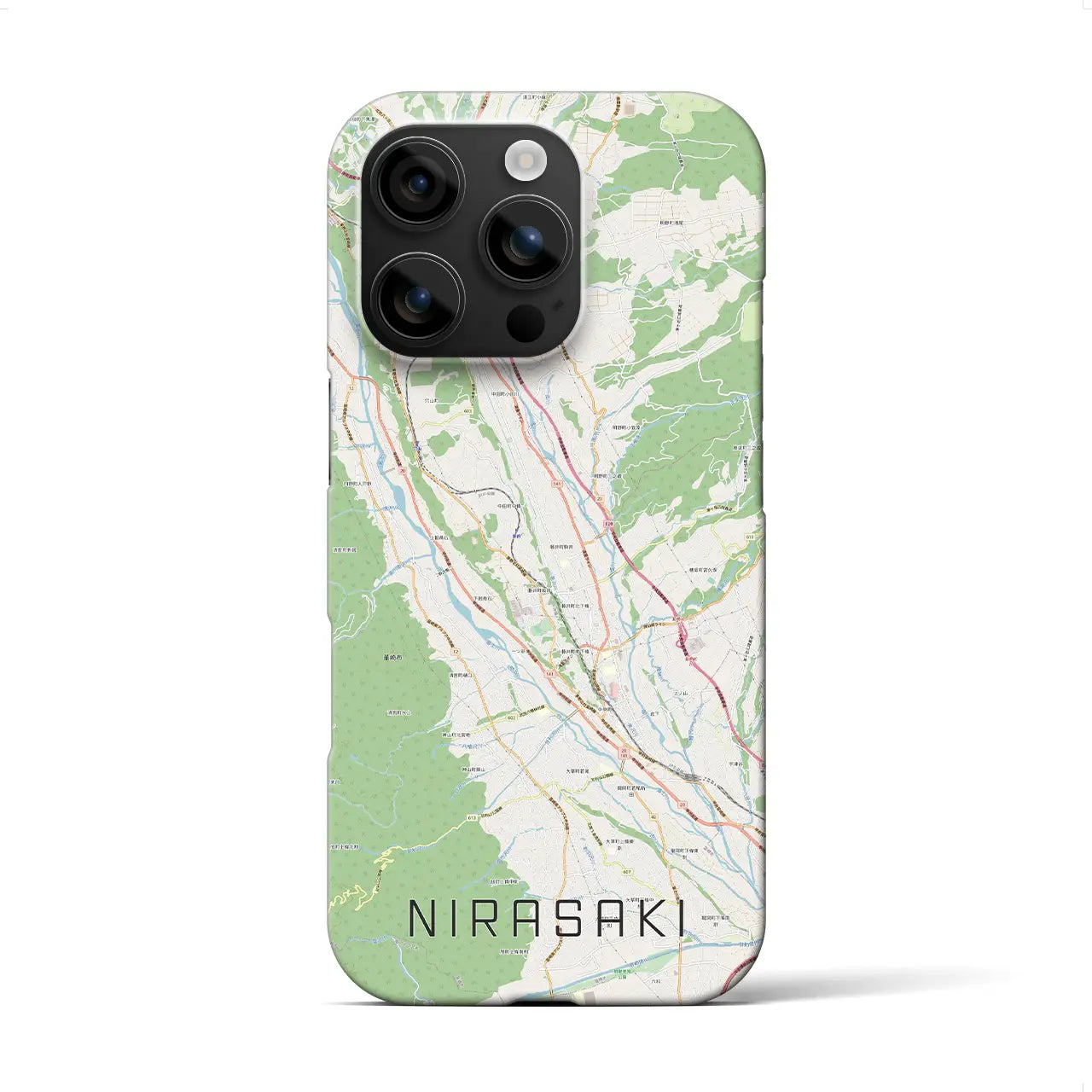 【韮崎(山梨県)】地図柄iPhoneケース(バックカバータイプ)