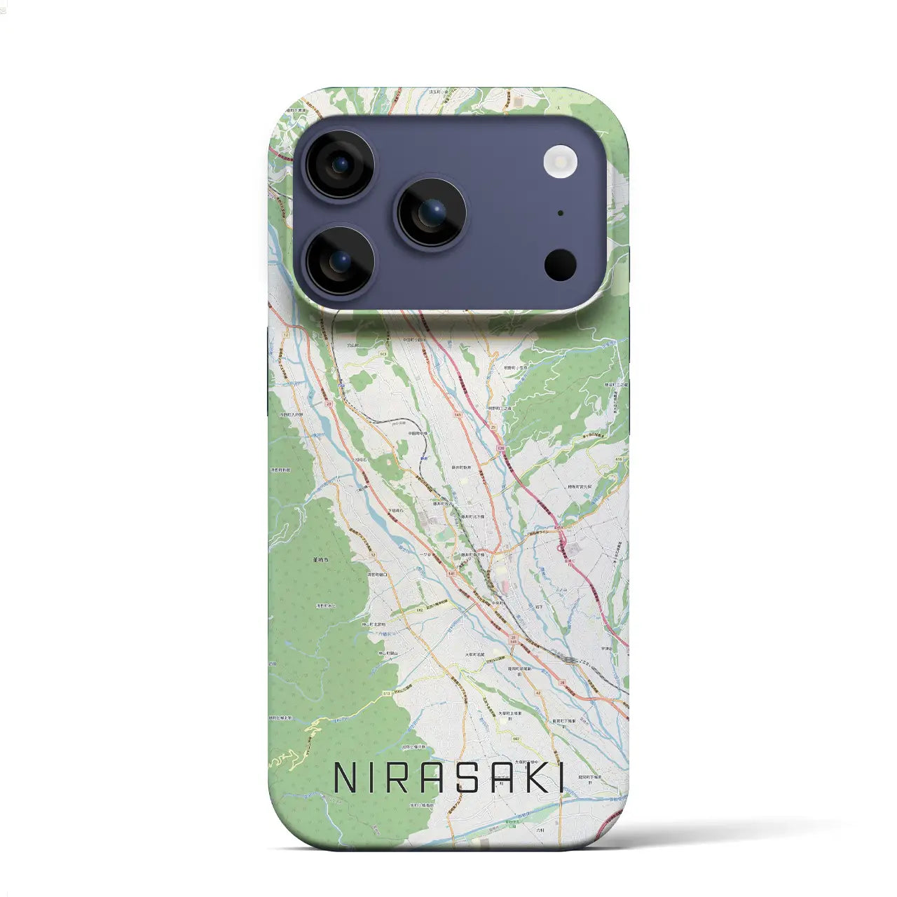 【韮崎(山梨県)】地図柄iPhoneケース(バックカバータイプ)