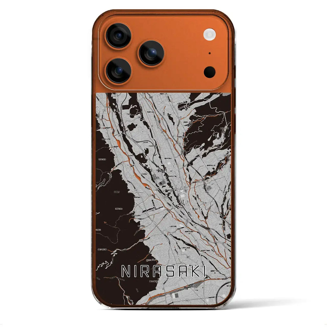 【韮崎(山梨県)】地図柄iPhoneケース(クリアタイプ)