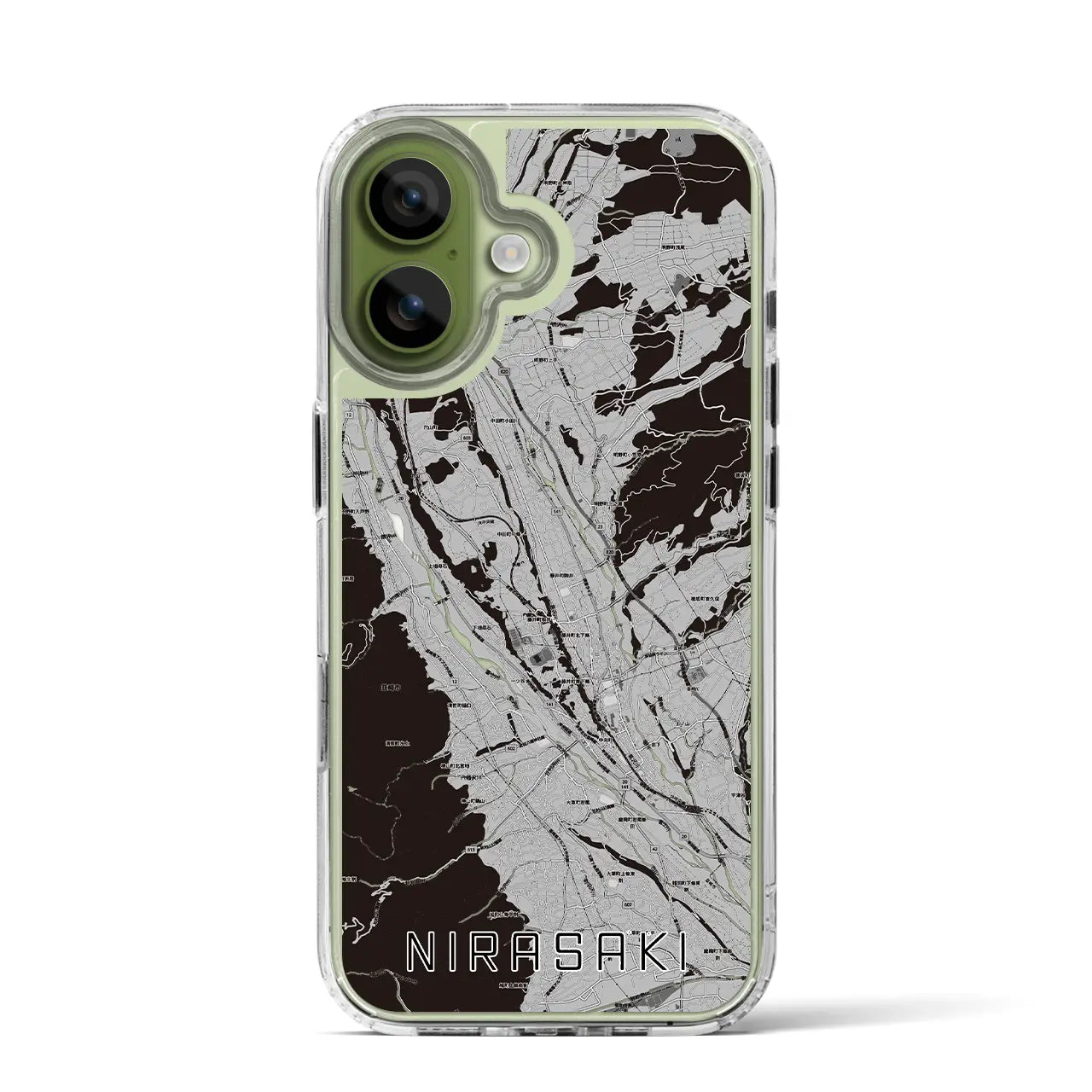 【韮崎(山梨県)】地図柄iPhoneケース(MagSafeタイプ)