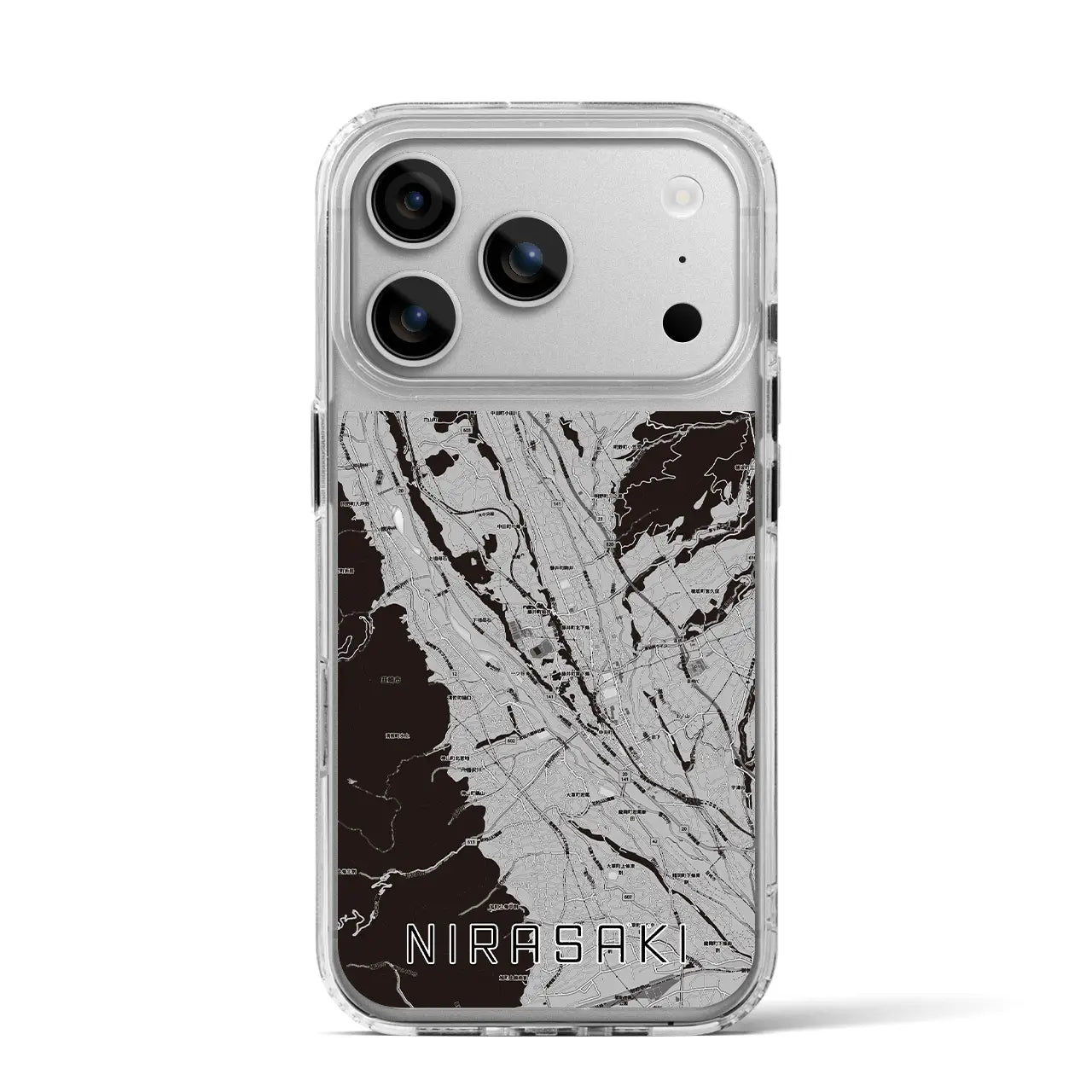 【韮崎(山梨県)】地図柄iPhoneケース(MagSafeタイプ)