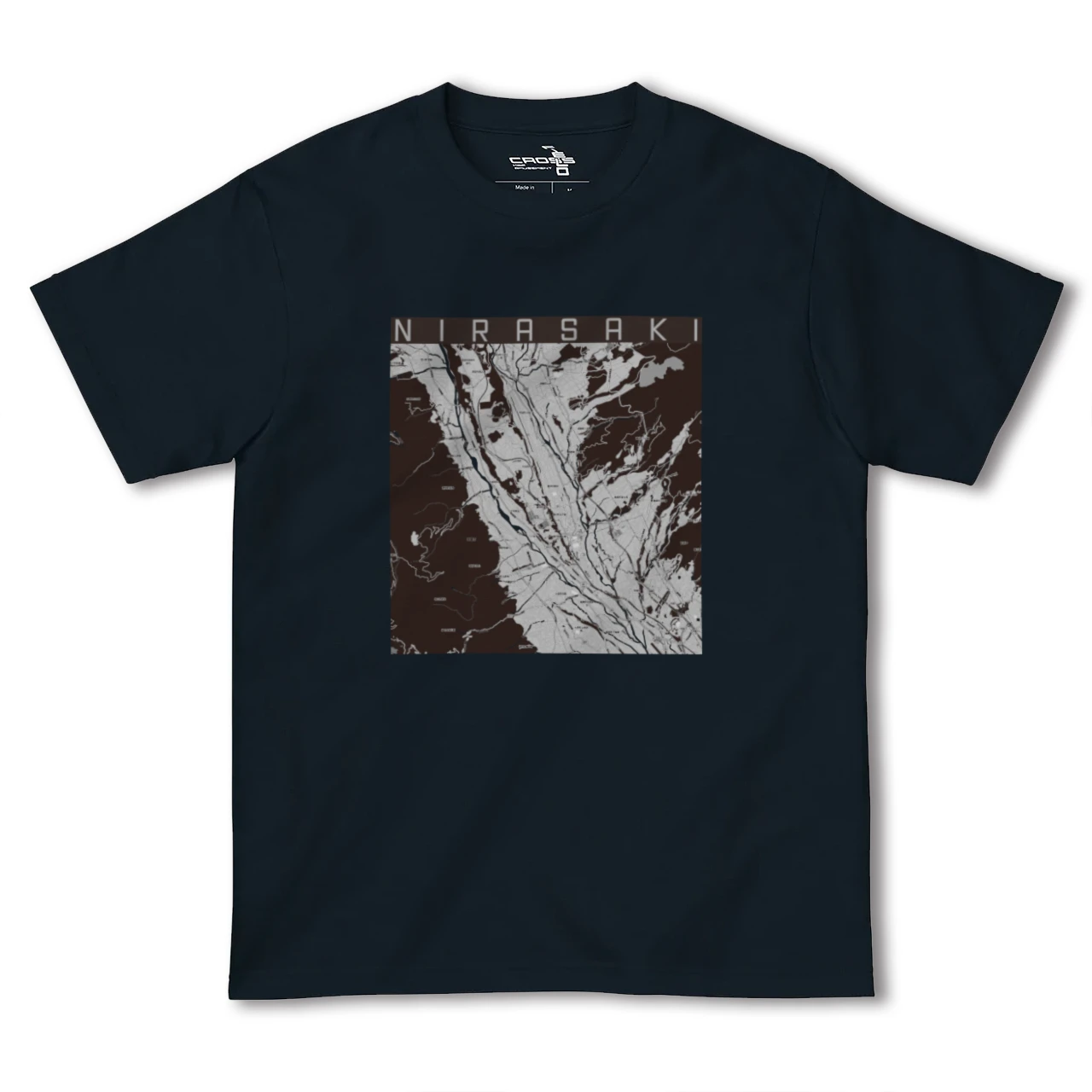 【韮崎(山梨県)】地図柄ヘビーウェイトTシャツ