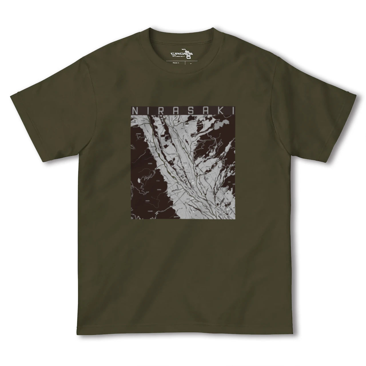 【韮崎(山梨県)】地図柄ヘビーウェイトTシャツ