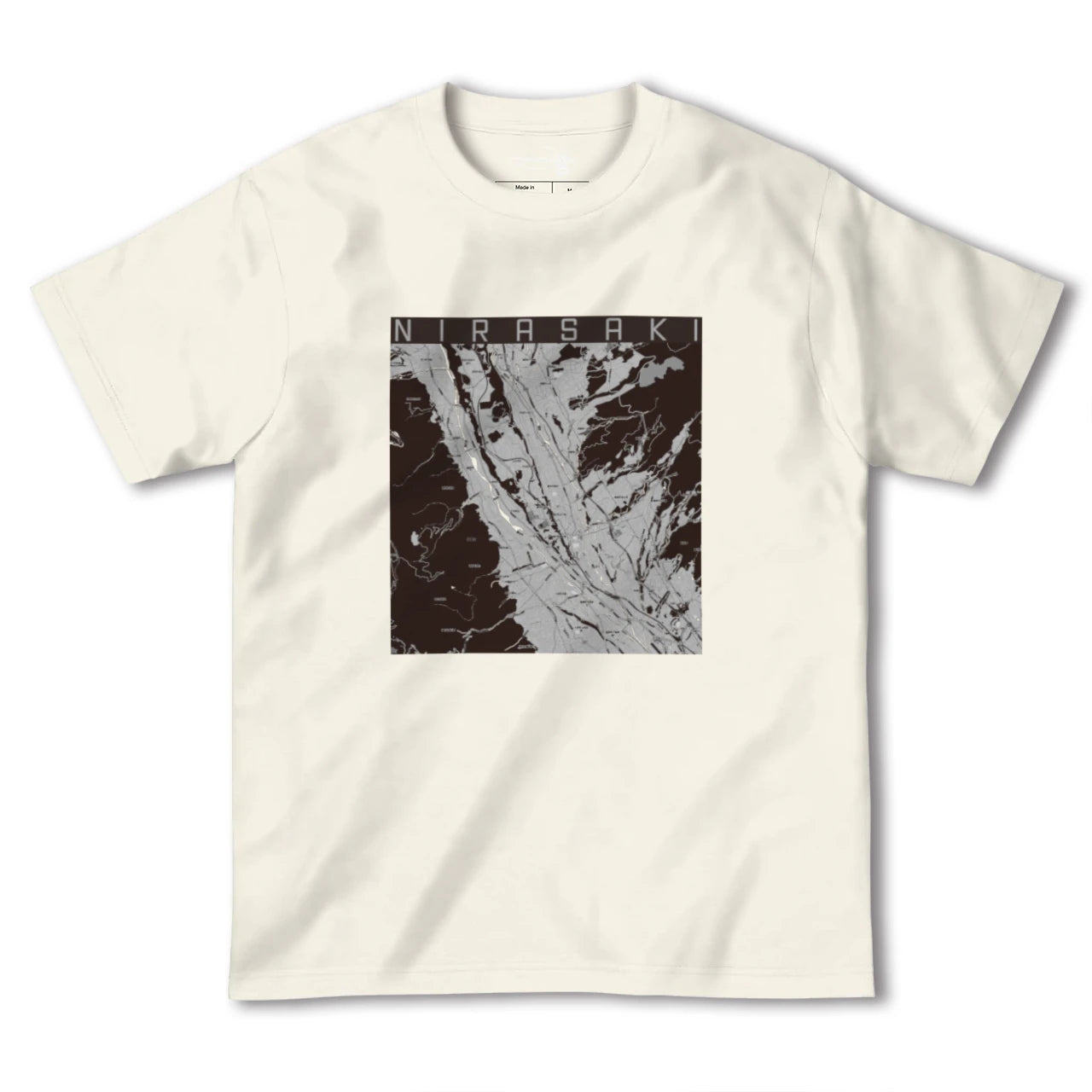 【韮崎(山梨県)】地図柄ヘビーウェイトTシャツ