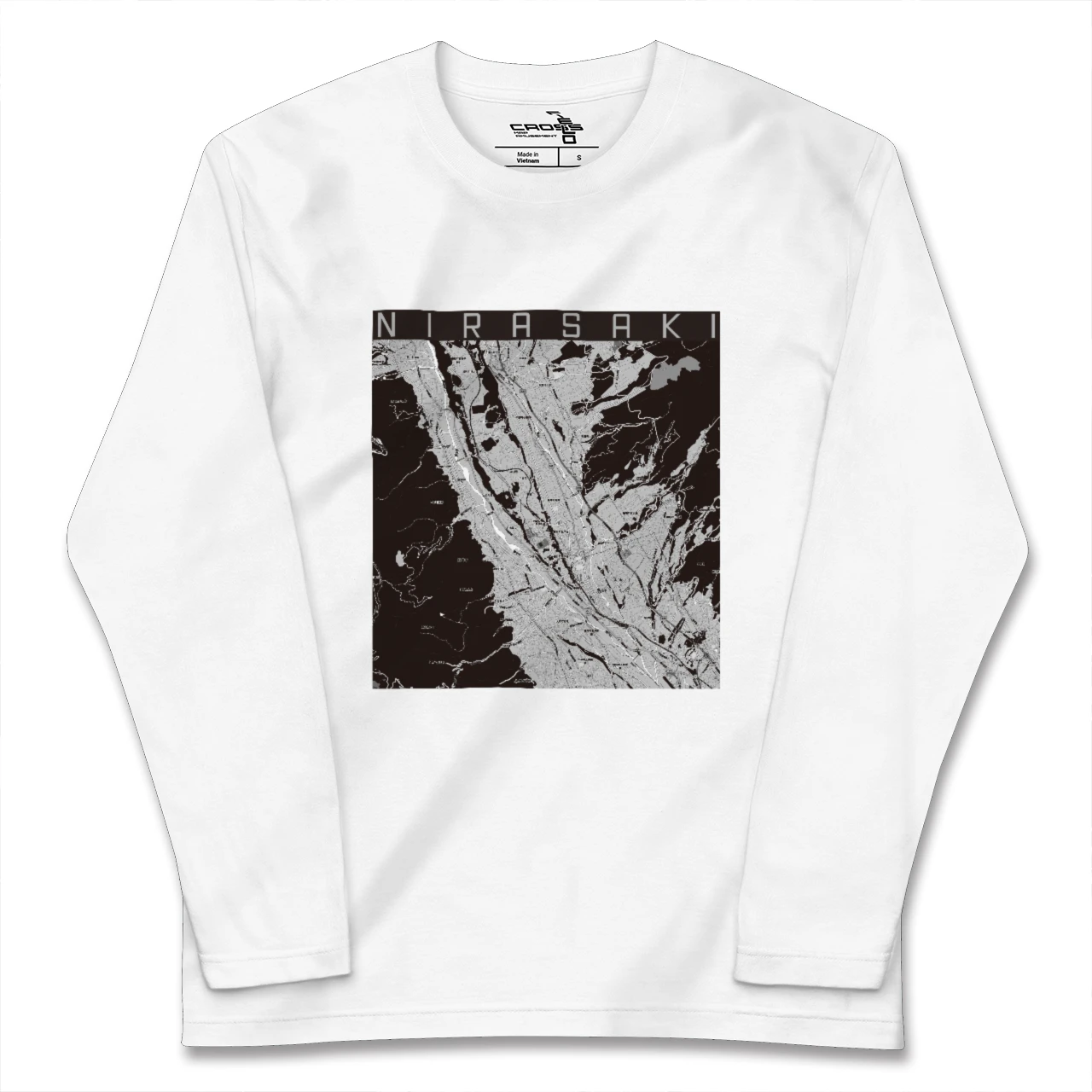 【韮崎(山梨県)】地図柄ロングスリーブTシャツ