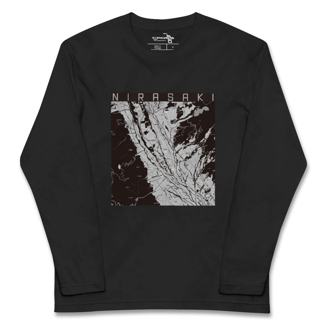 【韮崎(山梨県)】地図柄ロングスリーブTシャツ