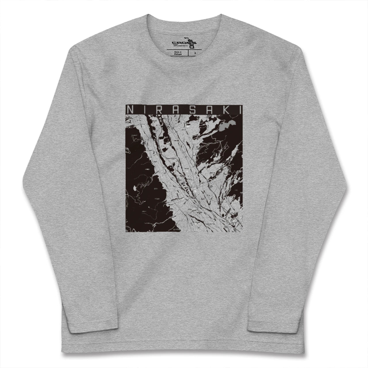 【韮崎(山梨県)】地図柄ロングスリーブTシャツ