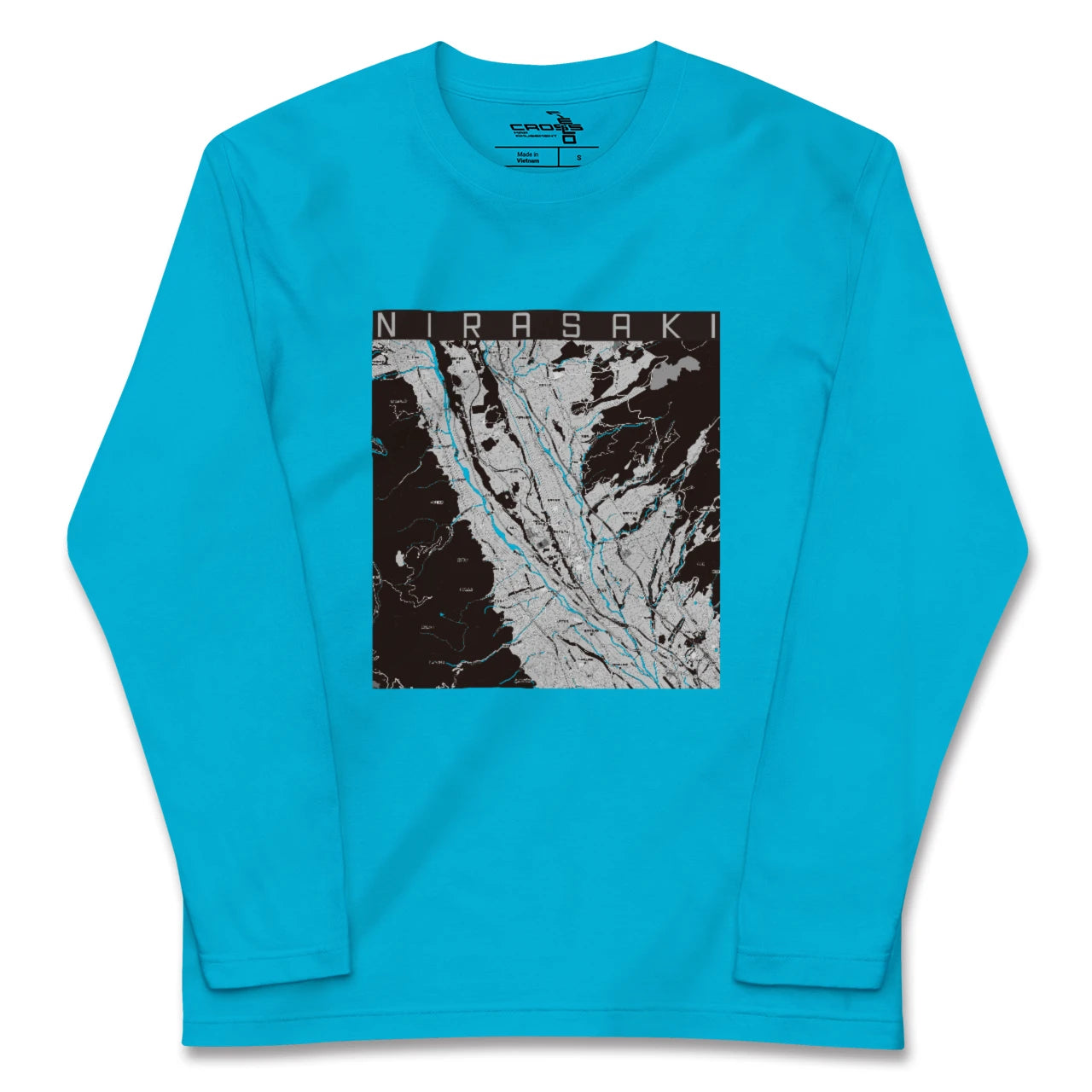 【韮崎(山梨県)】地図柄ロングスリーブTシャツ