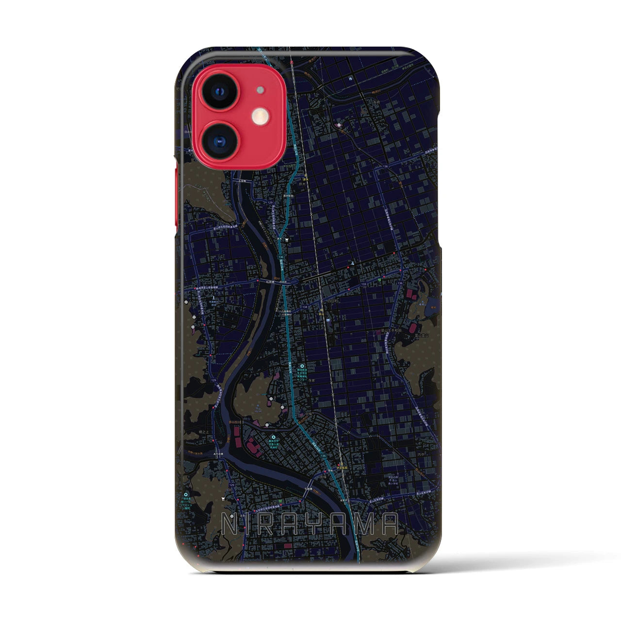 【韮山(静岡県)】地図柄iPhoneケース(バックカバータイプ)