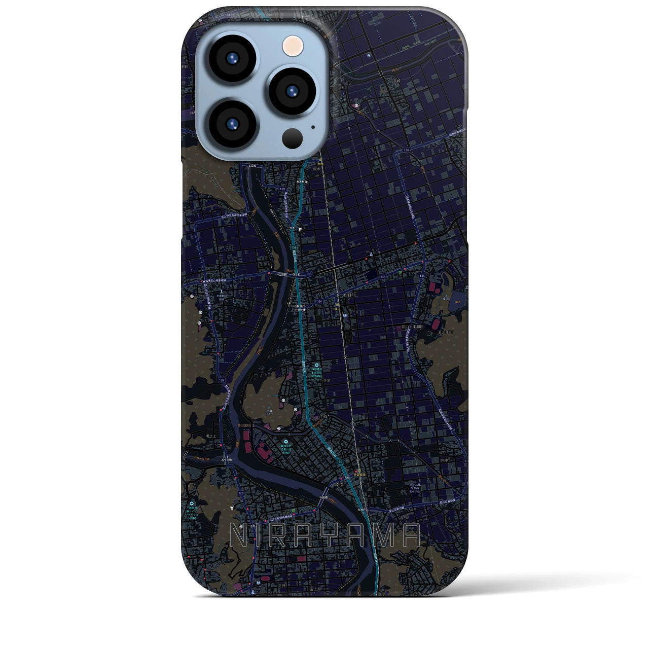 【韮山(静岡県)】地図柄iPhoneケース(バックカバータイプ)