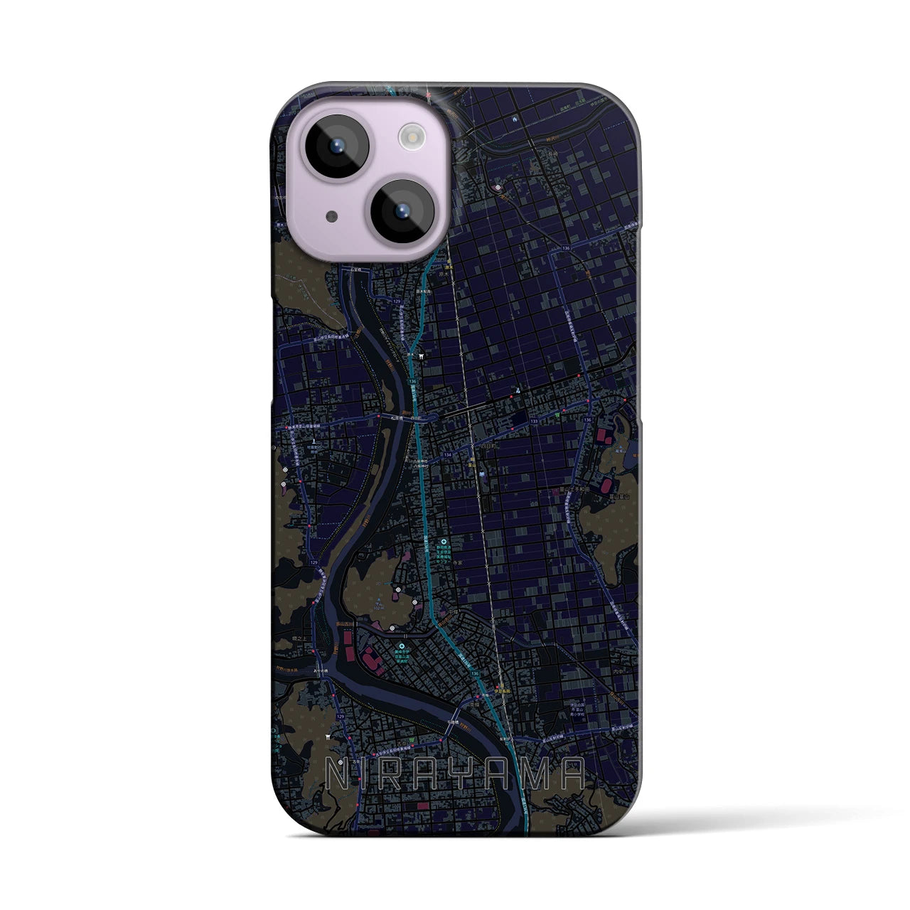 【韮山(静岡県)】地図柄iPhoneケース(バックカバータイプ)
