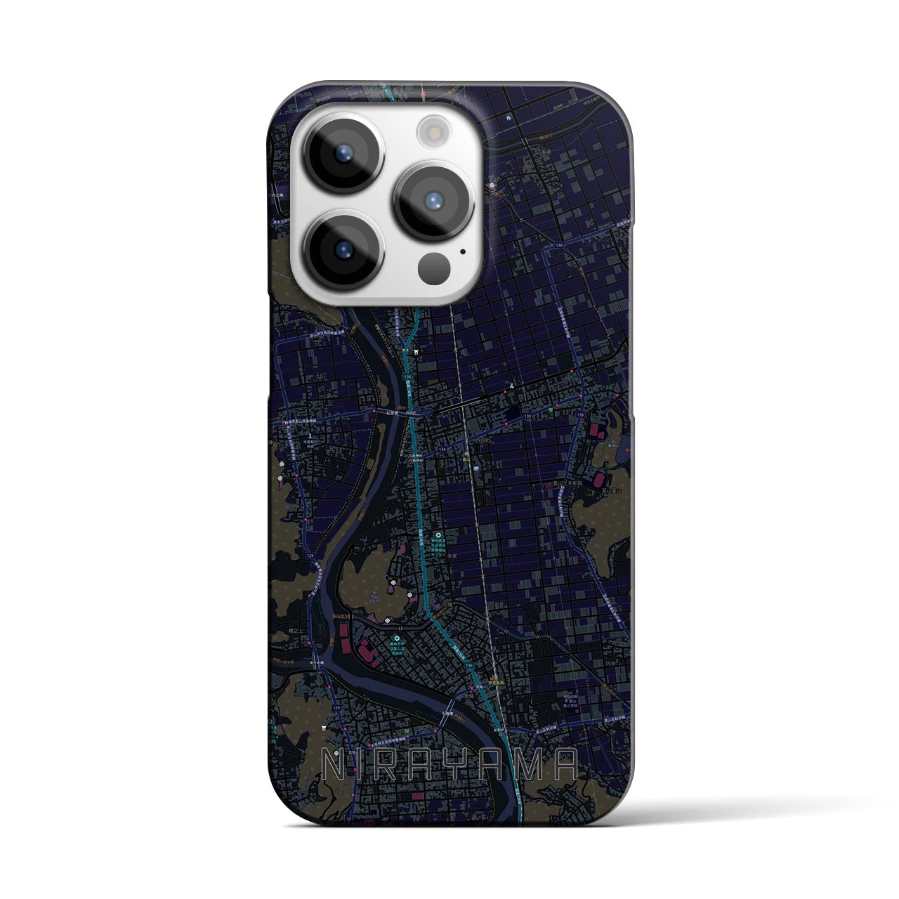【韮山(静岡県)】地図柄iPhoneケース(バックカバータイプ)