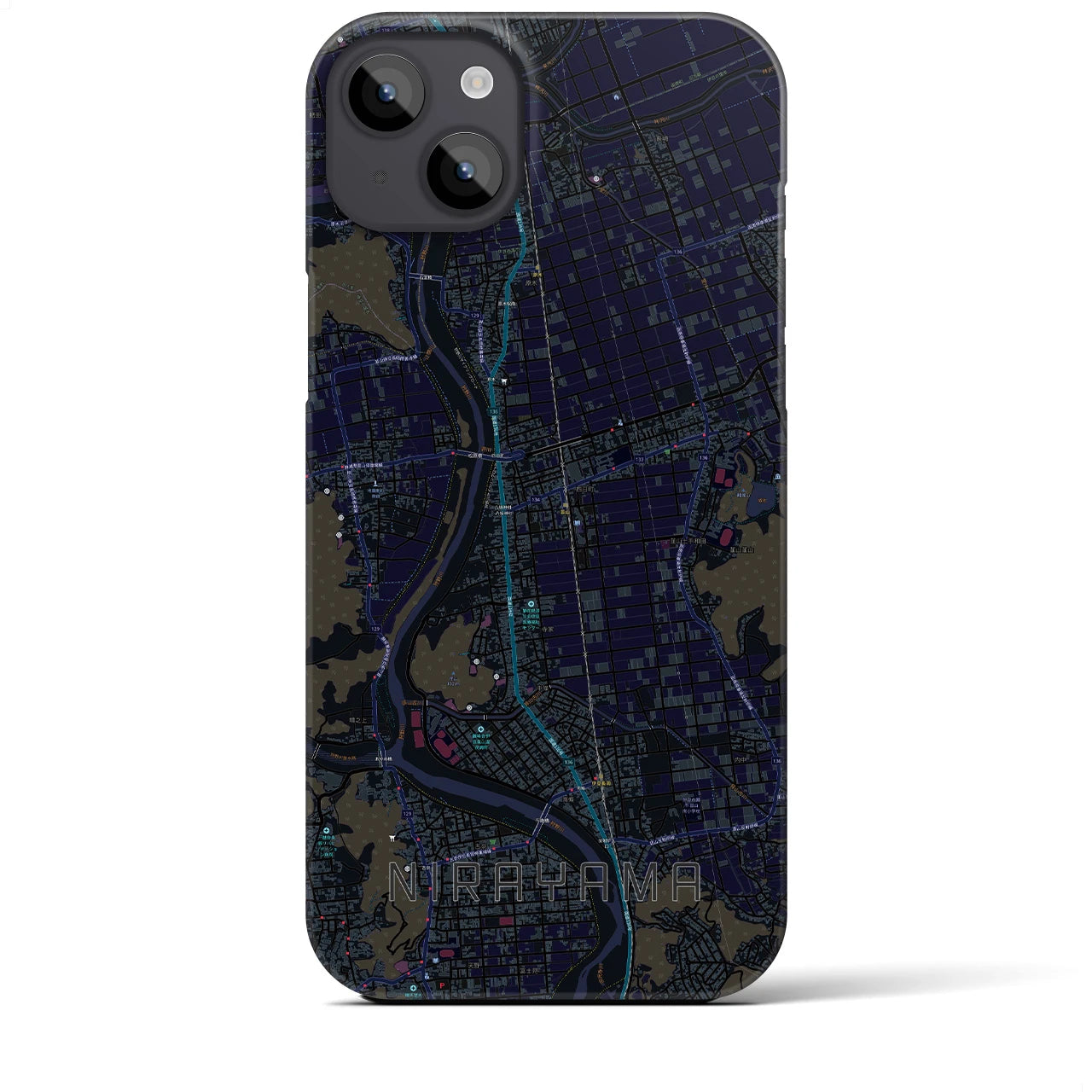 【韮山(静岡県)】地図柄iPhoneケース(バックカバータイプ)