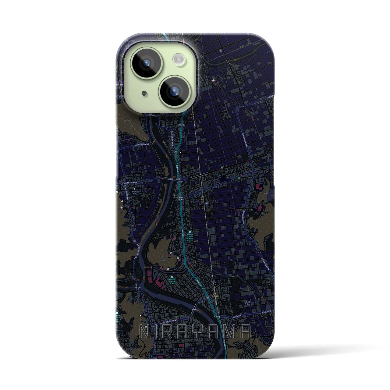 【韮山(静岡県)】地図柄iPhoneケース(バックカバータイプ)