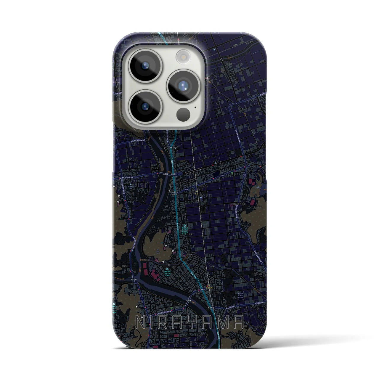 【韮山(静岡県)】地図柄iPhoneケース(バックカバータイプ)