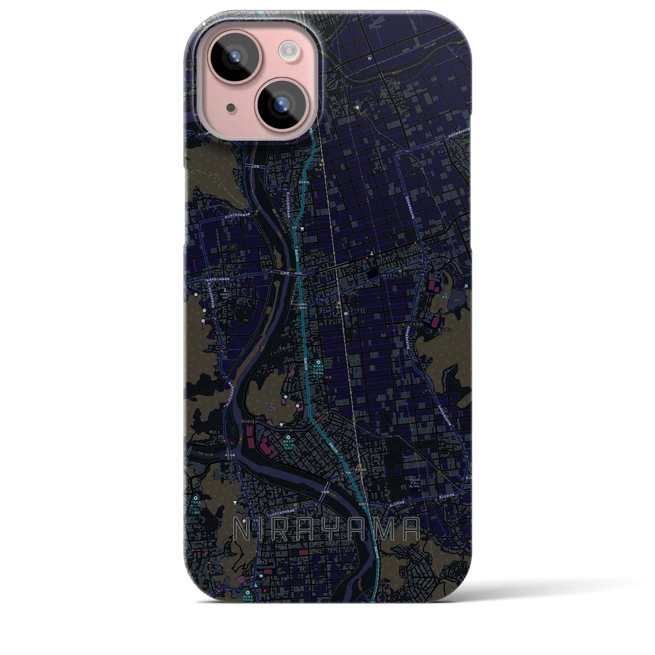 【韮山(静岡県)】地図柄iPhoneケース(バックカバータイプ)
