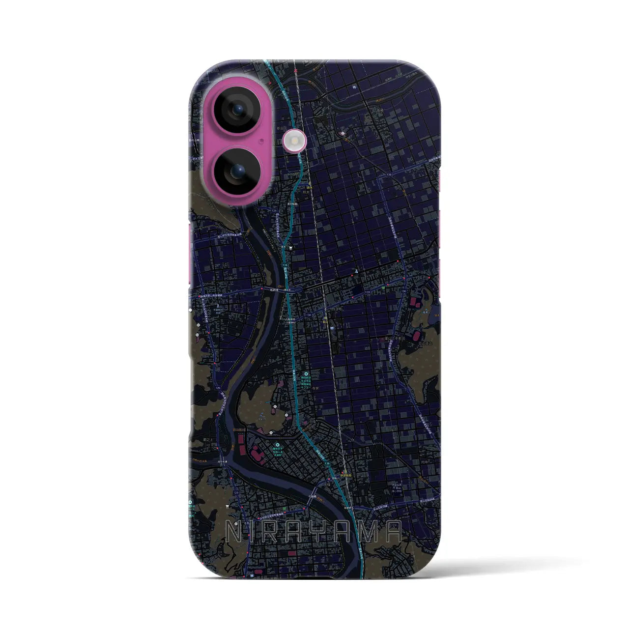 【韮山(静岡県)】地図柄iPhoneケース(バックカバータイプ)