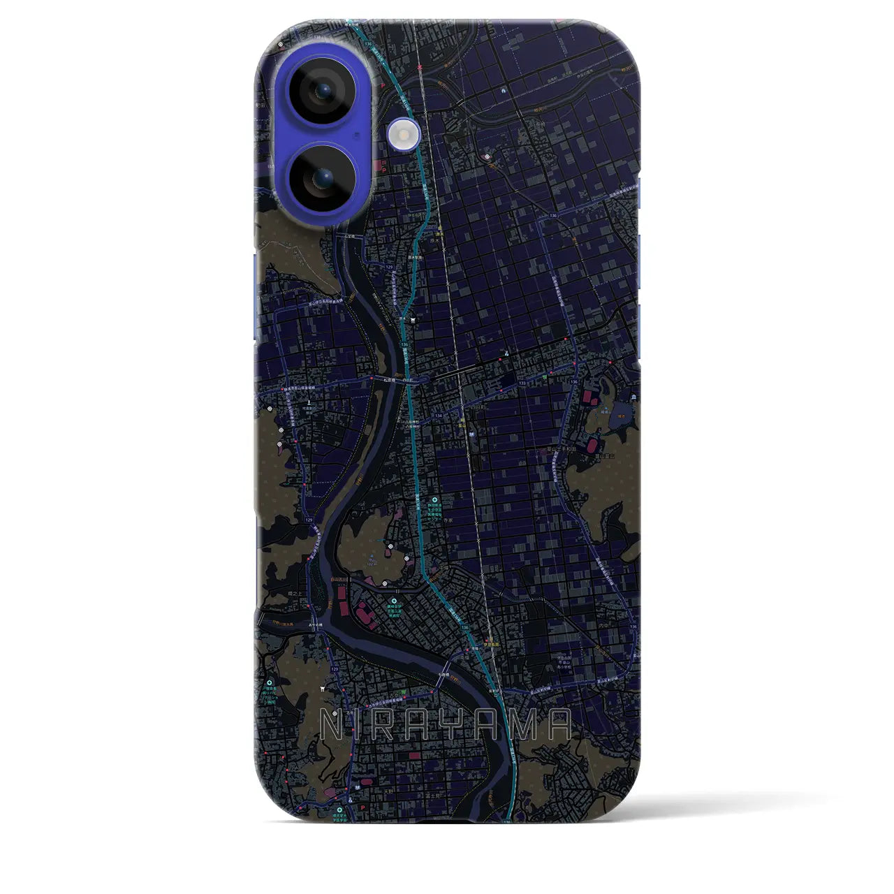 【韮山(静岡県)】地図柄iPhoneケース(バックカバータイプ)