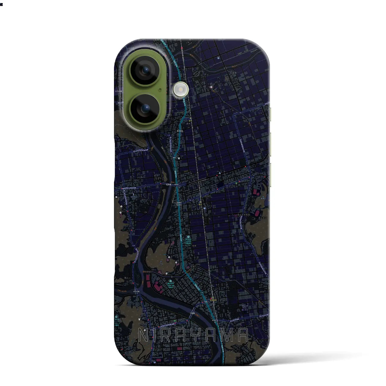 【韮山(静岡県)】地図柄iPhoneケース(バックカバータイプ)