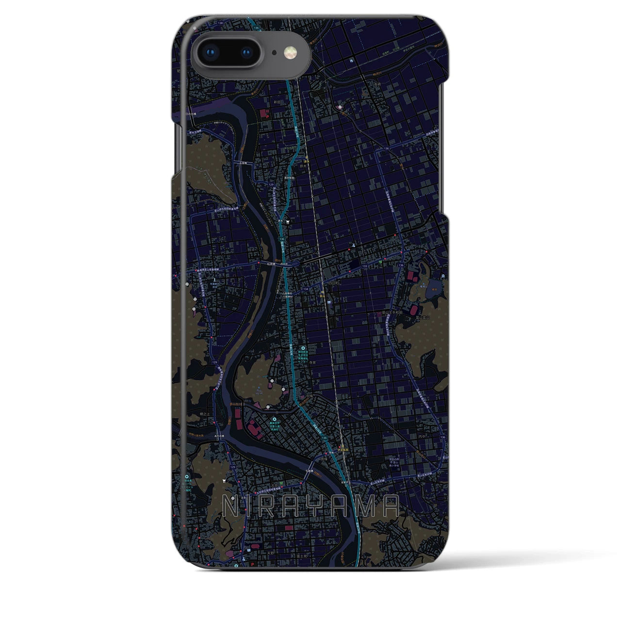 【韮山(静岡県)】地図柄iPhoneケース(バックカバータイプ)